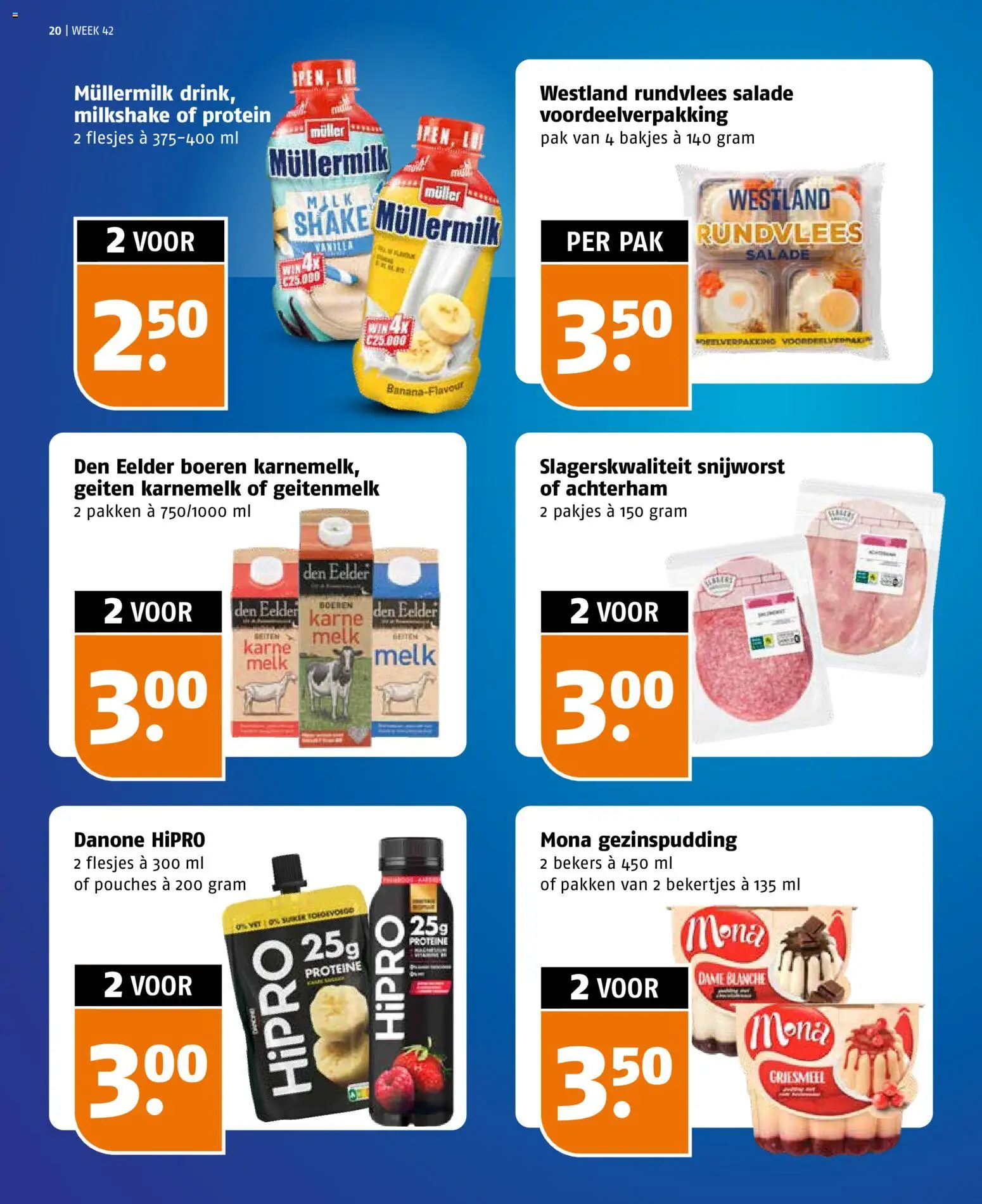 {H1} | Pagina: 20 | Producten: Melk, Salade, Karnemelk, Rundvlees