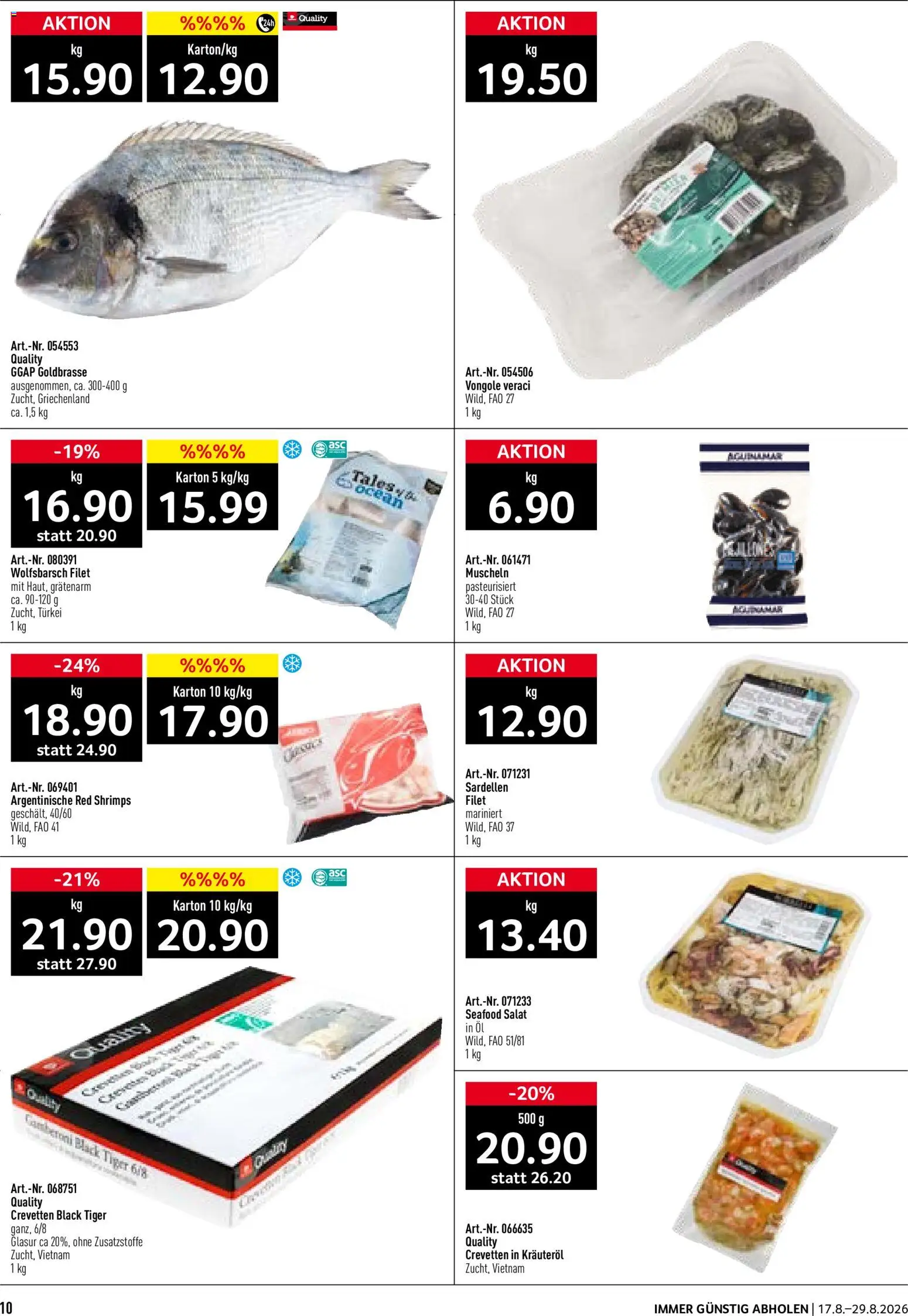 Prodega aktionen Ciao Hola Ola – gültig ab 17.08.2026 | Seite: 10 | Produkte: Öl, Sardellen, Salat