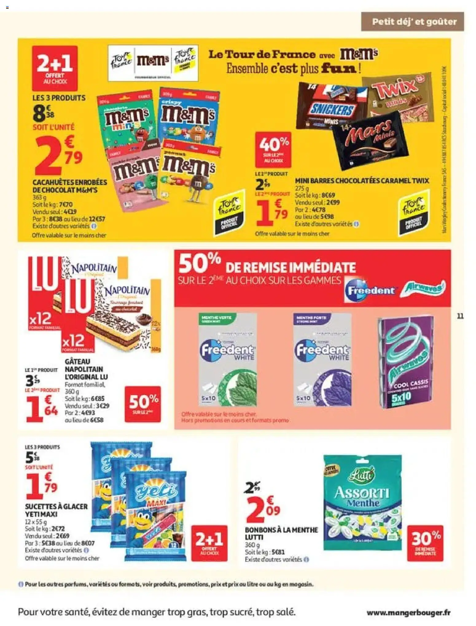 {H1} | Page: 11 | Produits: Cassis, Menthe, Chocolat, Bonbons