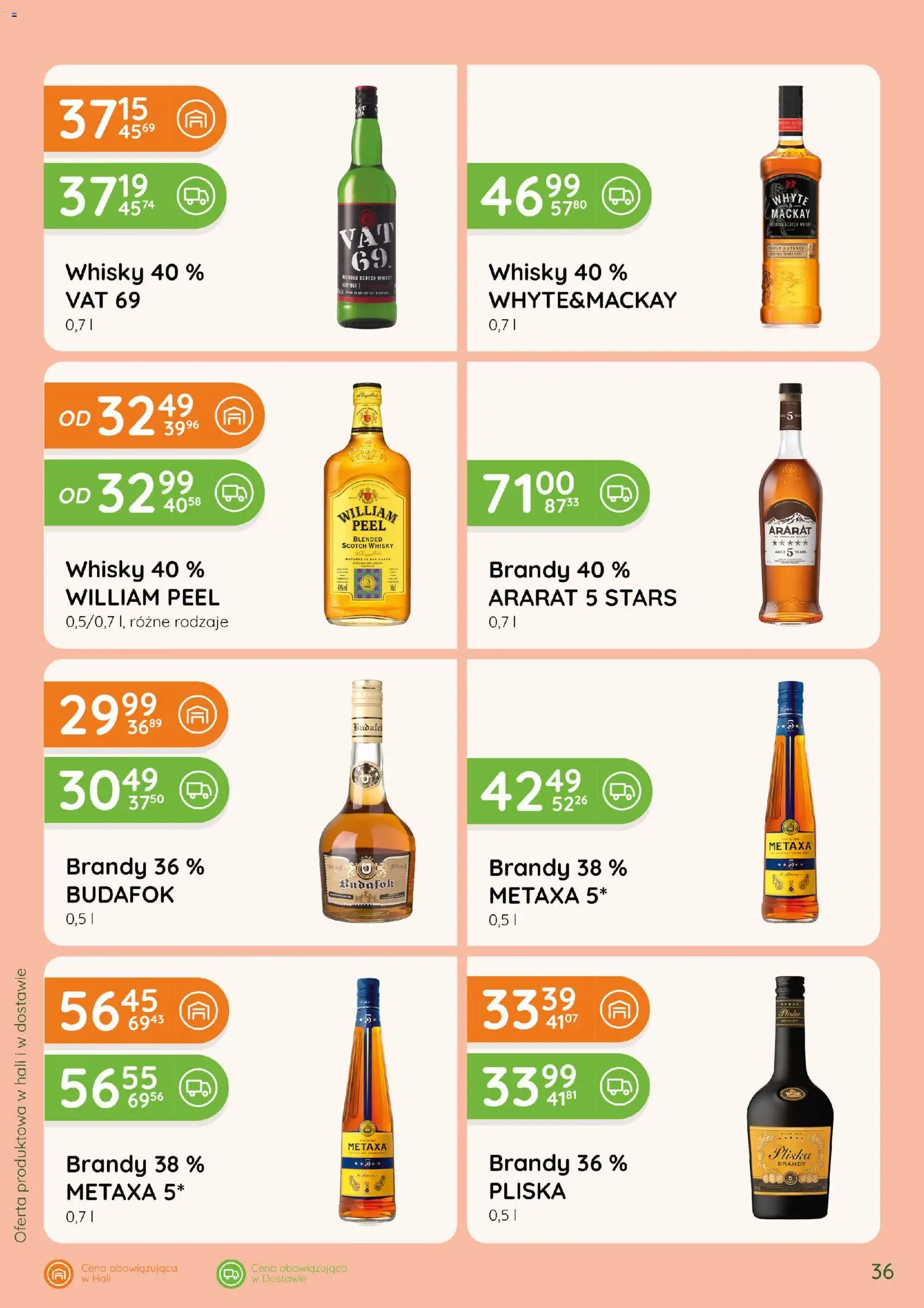 Eurocash gazetka - Katalog Alkoholowy od 01.10.2026 | Strona: 36 | Produkty: Metaxa 5*, William Peel, Metaxa, Whisky
