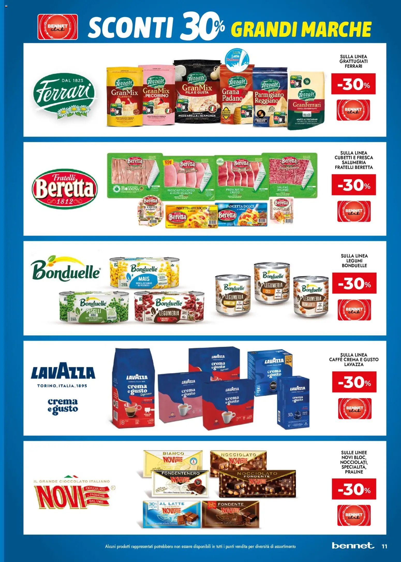 Volantino bennet del 10/09/2026 | Pagina: 11 | Prodotti: Caffè, Cioccolato, Ceci, Mozzarella