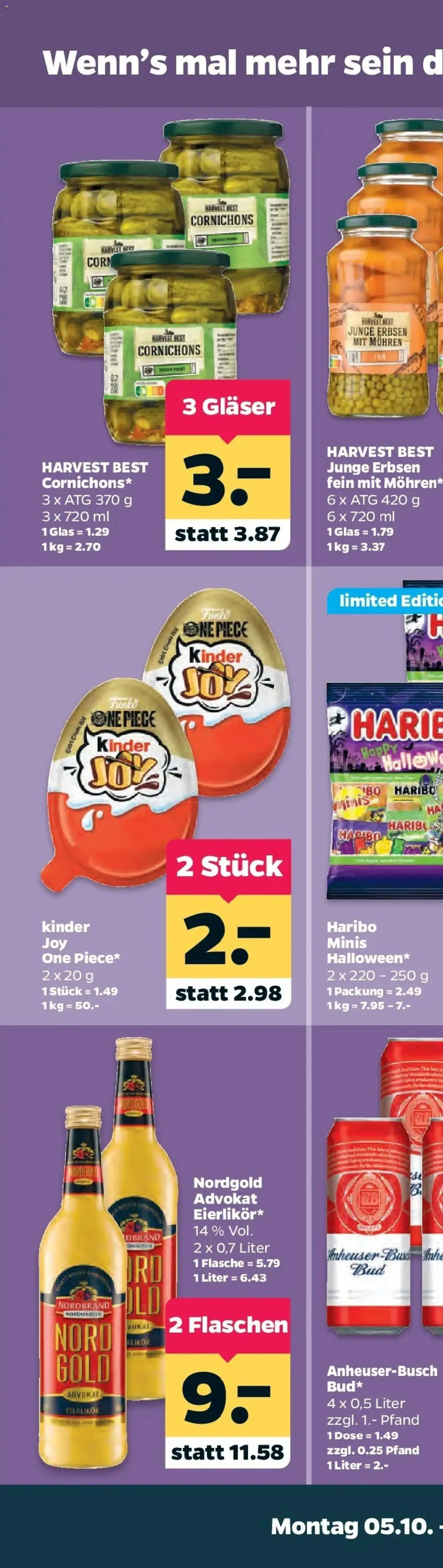 Netto Aktueller Prospekt ab 05.10.2026 → Angebote nächste Woche | Seite: 33 | Produkte: Haribo, Mohren, Erbsen