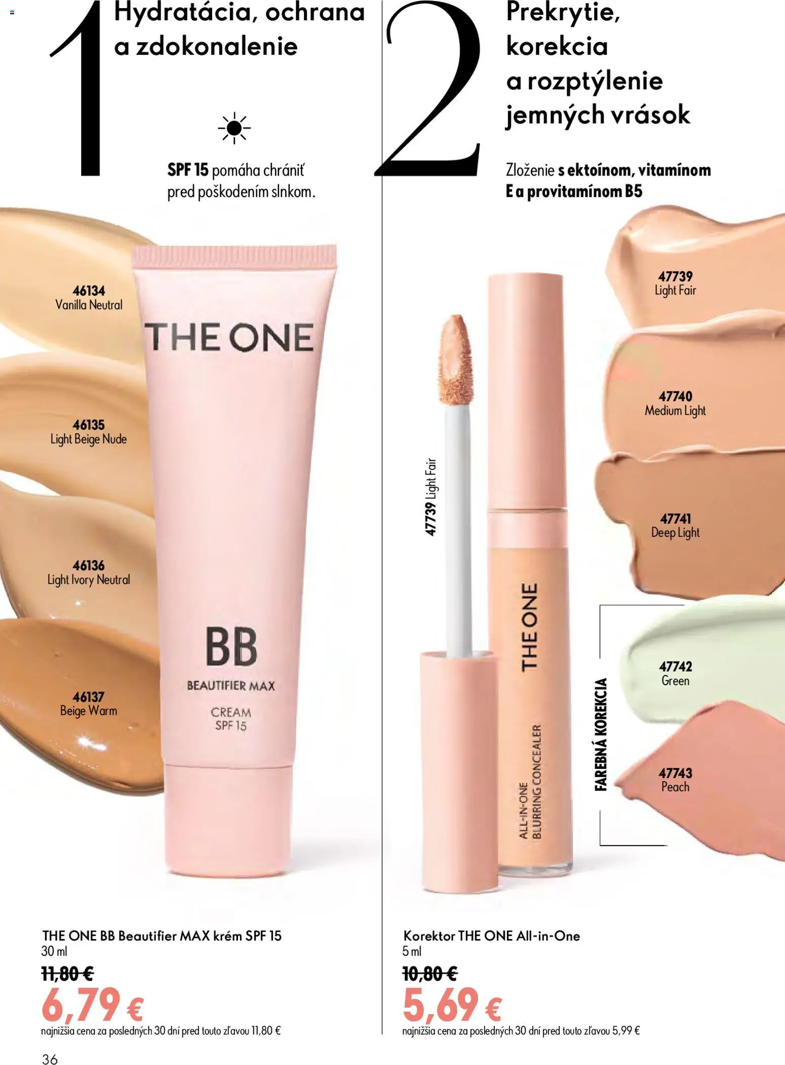 Nové Oriflame akcie – leták je platný od 08.07.2026 | Strana: 36 | Produkty: Korektor, Krém