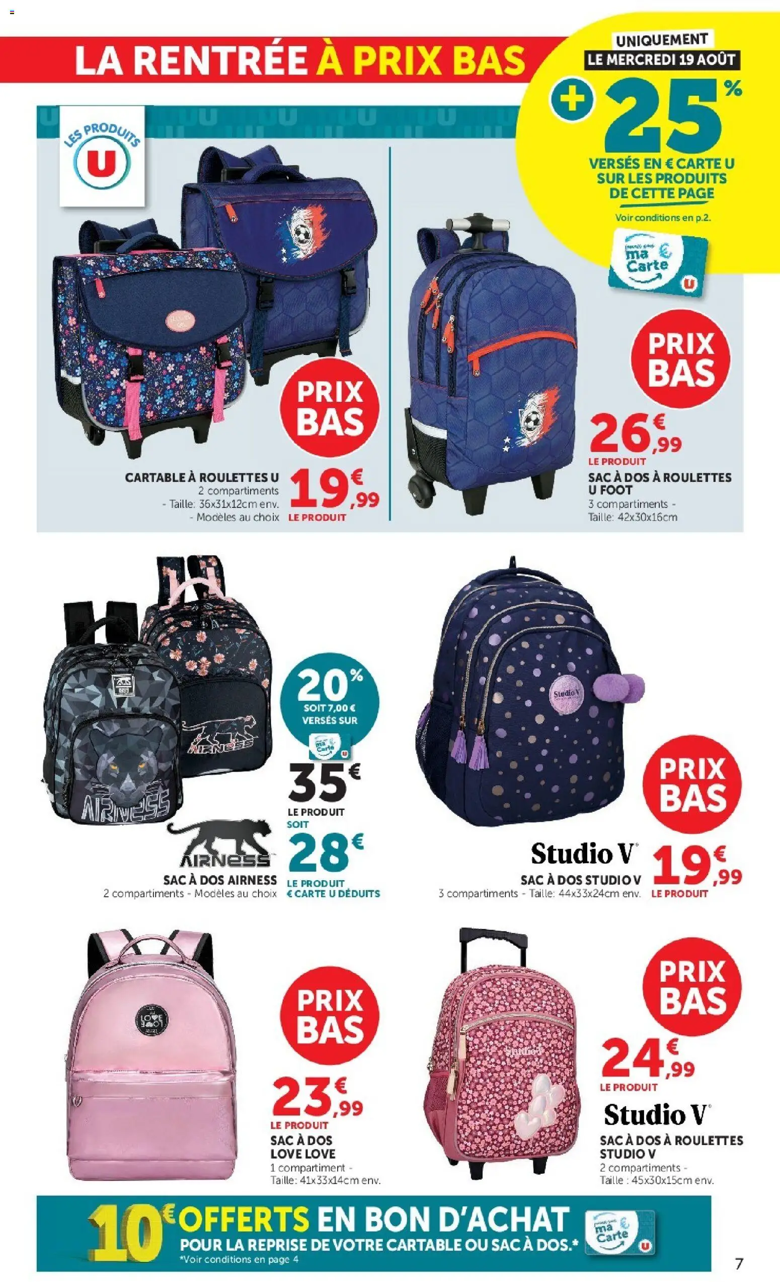 {H1} | Page: 7 | Produits: Sac, Cartable, Cartable à roulettes, Sac à dos
