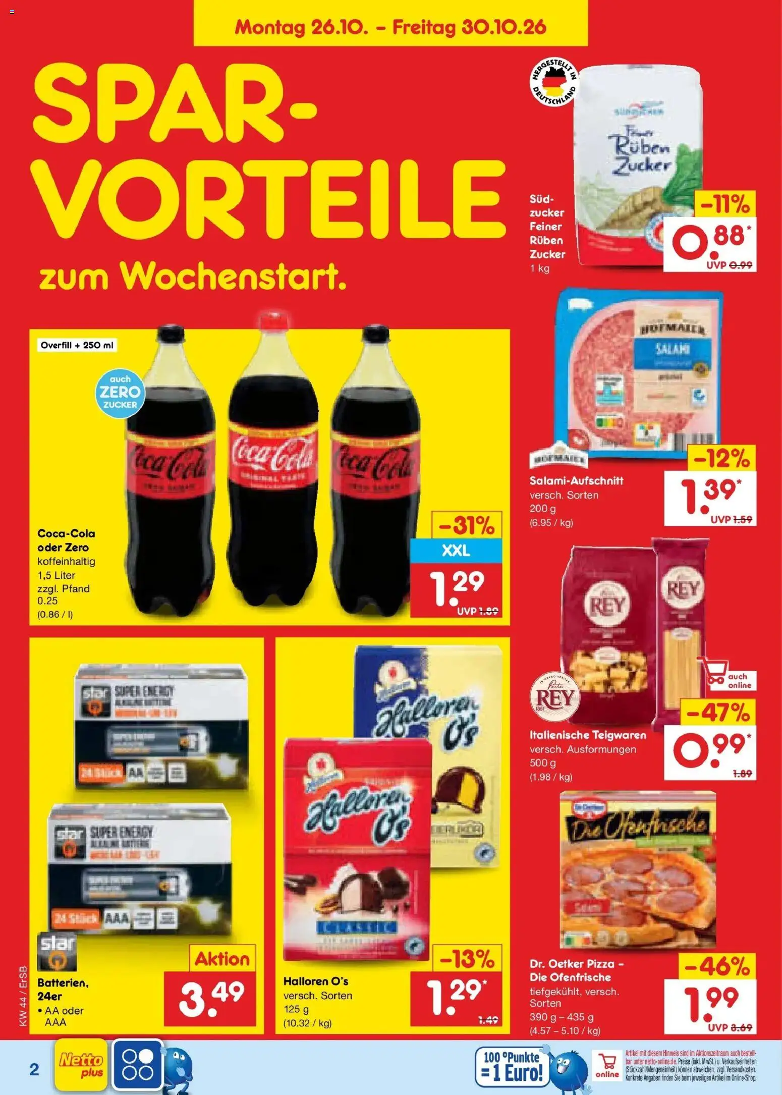 Netto Marken-Discount Prospekt Naumburg – gültig ab 26.10.2026 | Seite: 6 | Produkte: Coca cola, Cola, Energy, Pizza