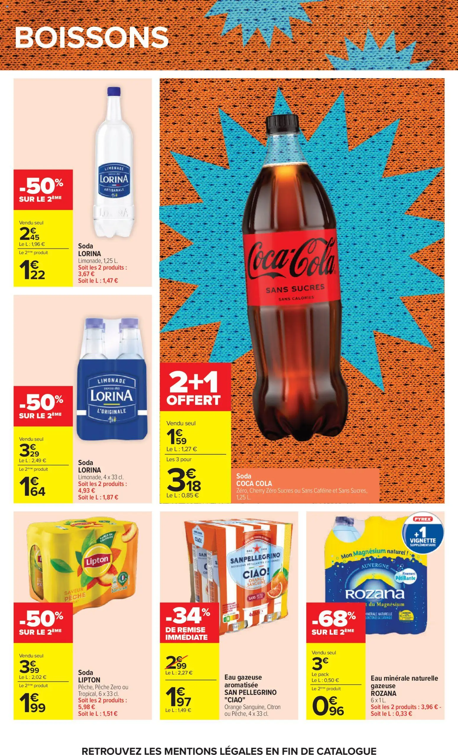 {H1} | Page: 48 | Produits: Eau minérale, Citron, Limonade, Coca cola