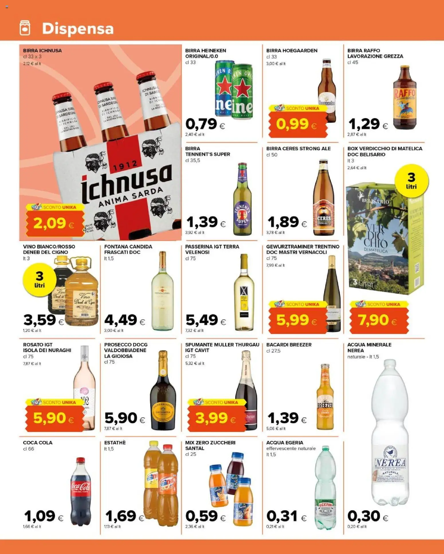 Volantino Tigre del 29/07/2026 | Pagina: 10 | Prodotti: Tennent's, Vino, Coca Cola, Terra