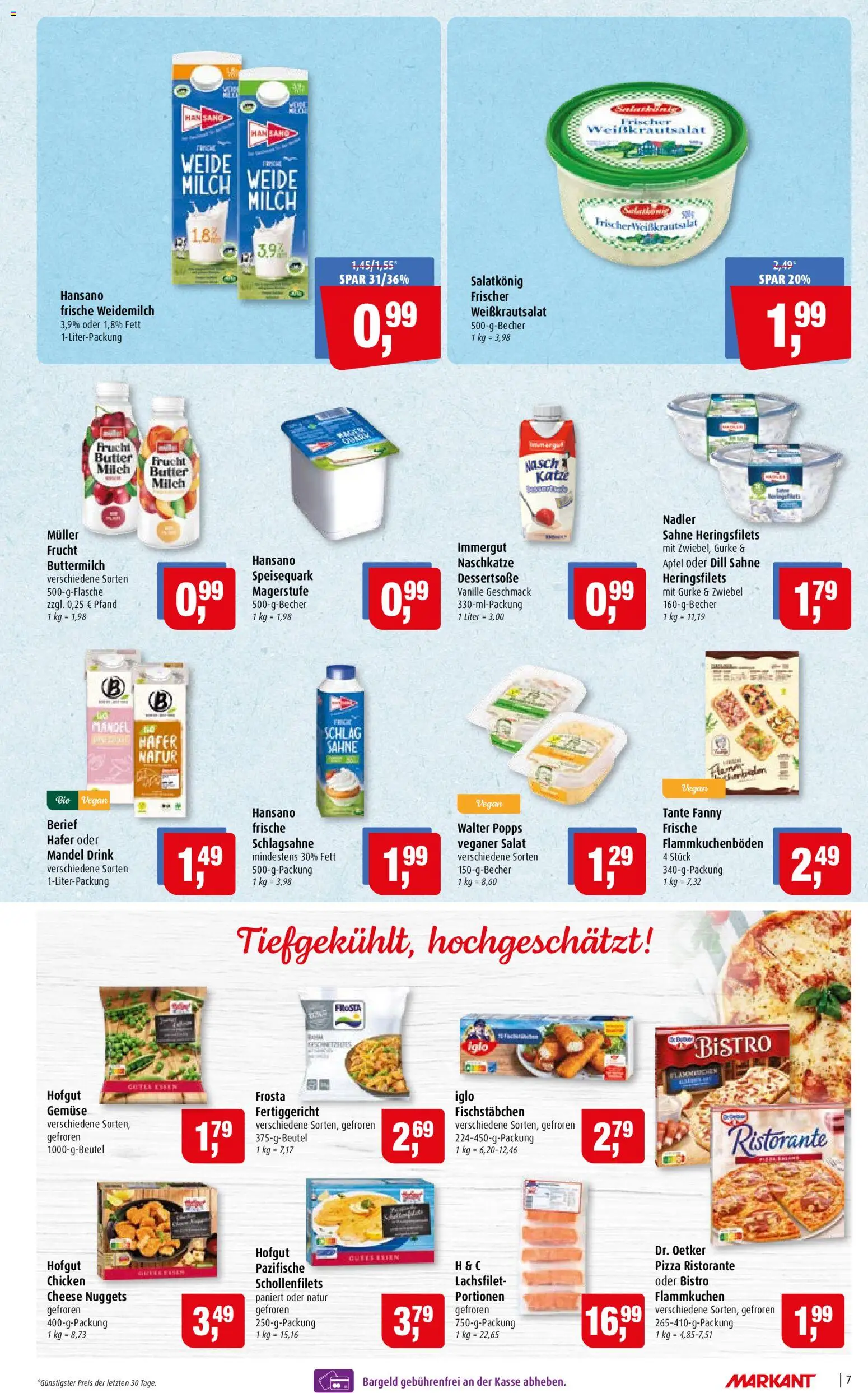 Markant Prospekt 	 – gültig ab 26.05.2026 | Seite: 7 | Produkte: Iglo, Fischstabchen, Pizza, Speisequark