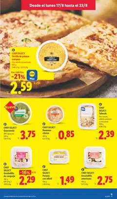 Vista previa CHEF SELECT Guacamole, 96% aguacate. 500 g válido desde el 17/08/2026 | Página: 13 | Productos: Ensaladilla, Uvas, Hummus, Patatas