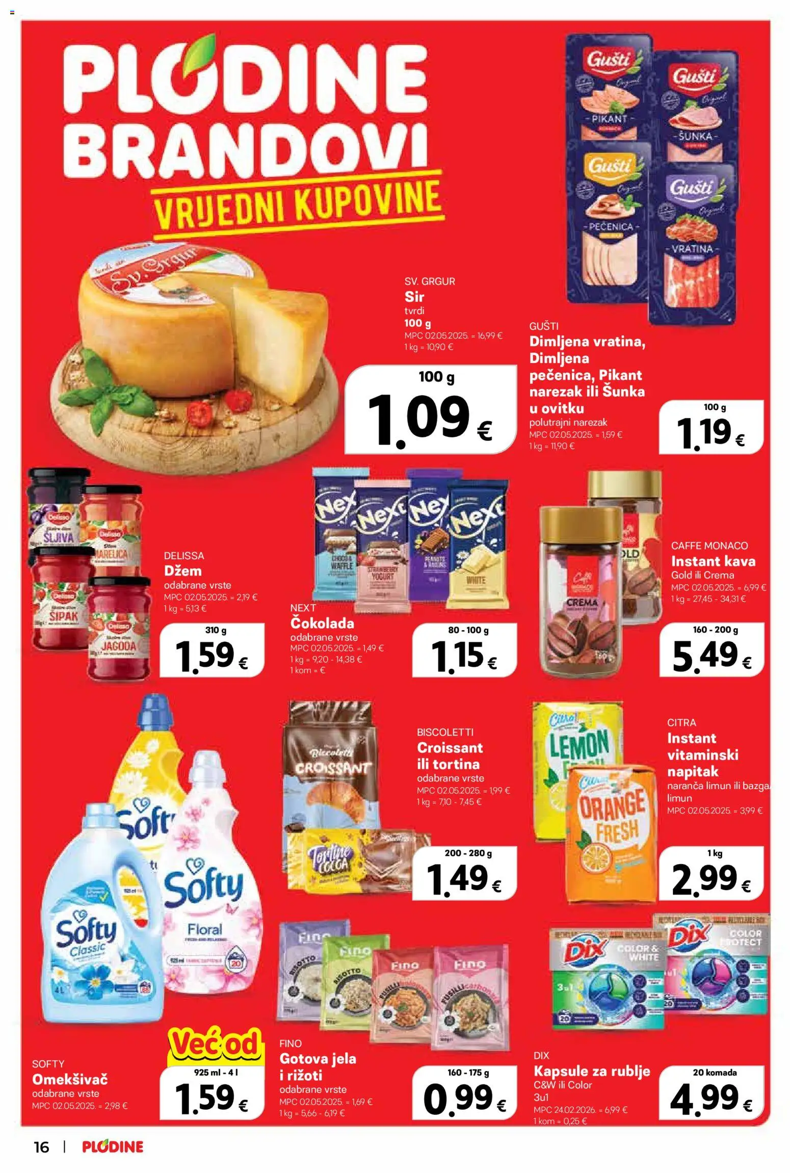 Plodine katalog | vrijedi od 01.07.2026 | Stranica: 16