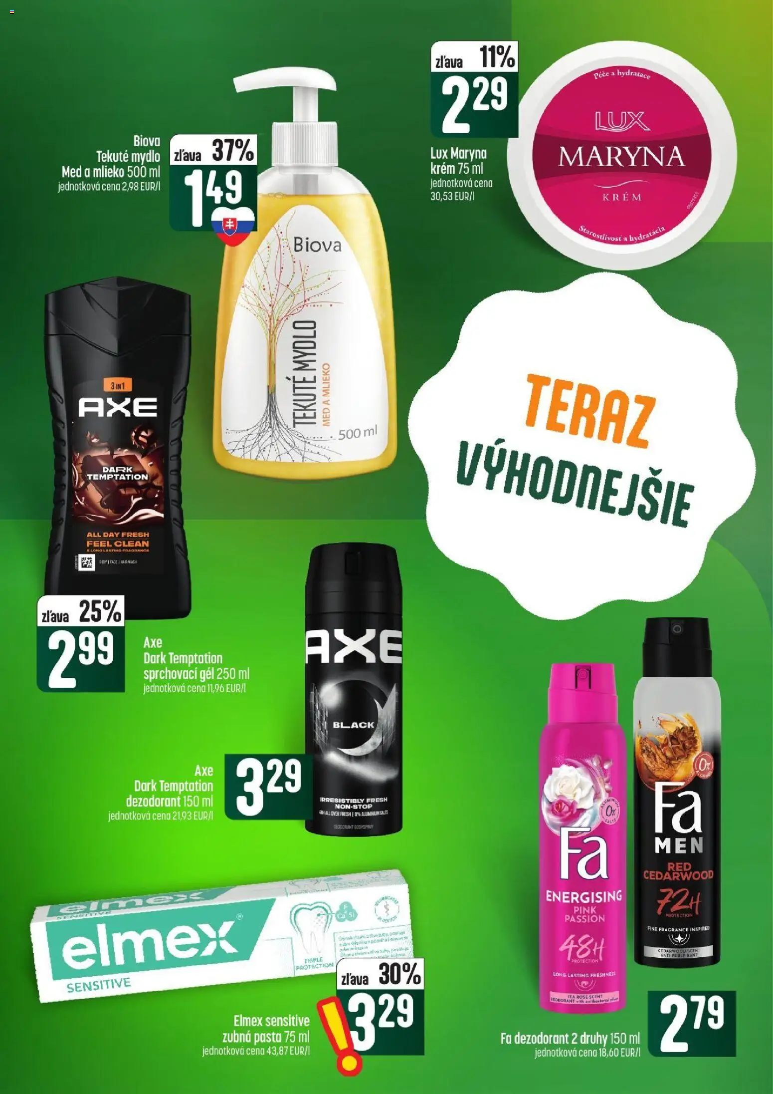 Nové COOP Jednota akcie – leták je platný od 15.10.2026 | Strana: 52 | Produkty: Mlieko, Dezodorant, Antiperspirant, Zubná pasta