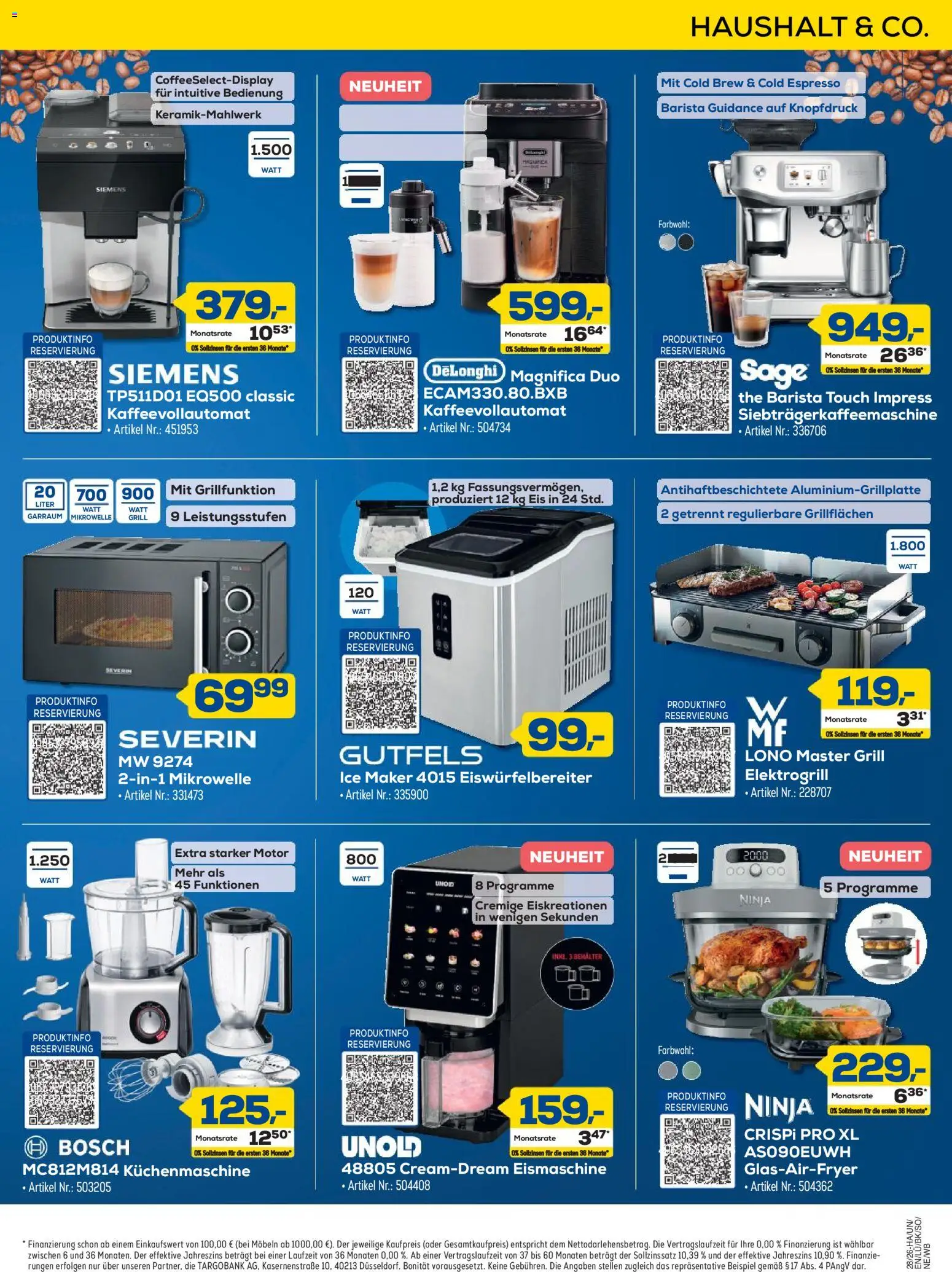 Euronics Prospekt Berlet – gültig ab 25.06.2026 | Seite: 13 | Produkte: Mikrowelle, Grill, Kaffeevollautomat, Eis