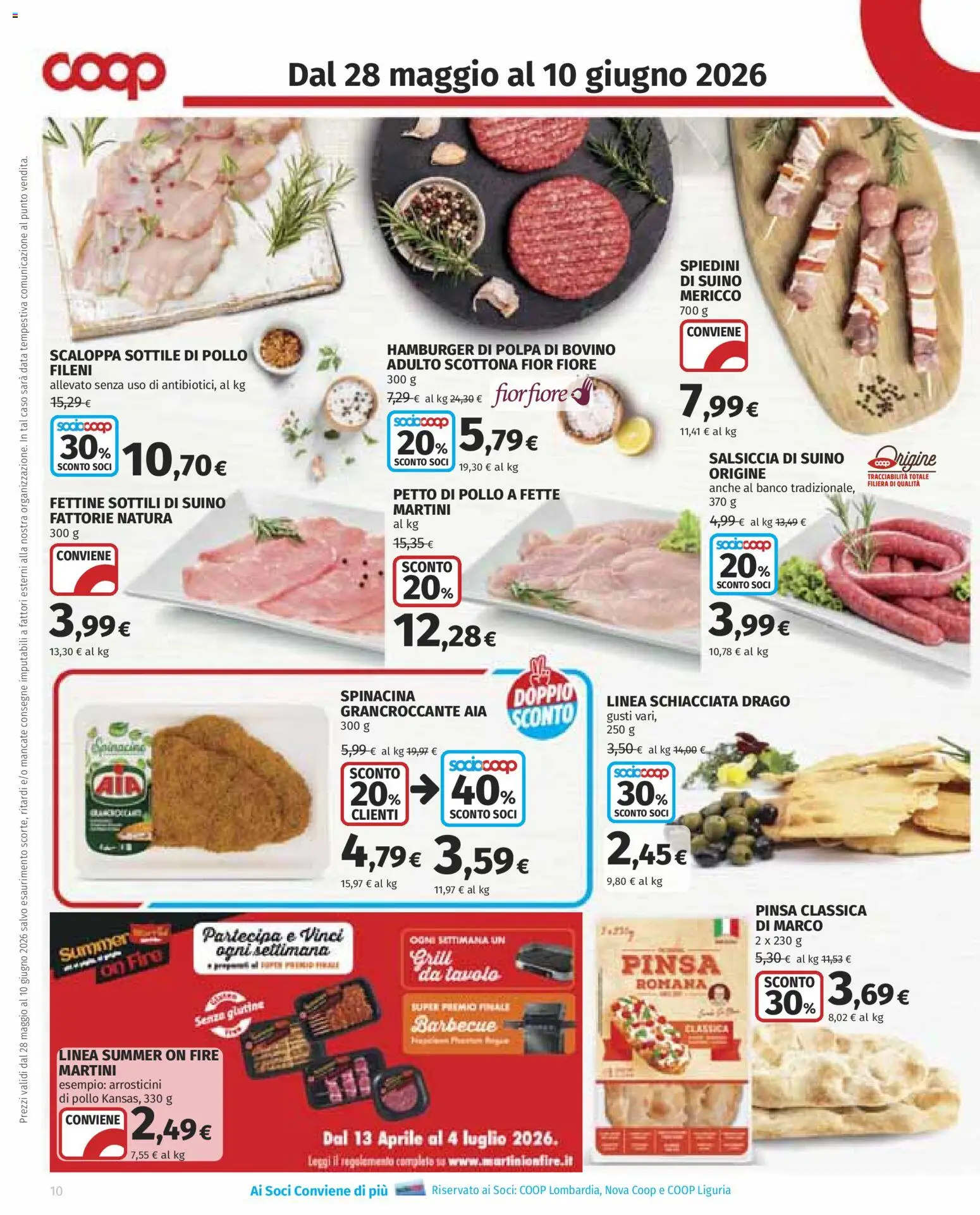 Volantino COOP del 28.05.2026 | Pagina: 10 | Prodotti: Barbecue, Data, Hamburger, Arrosticini