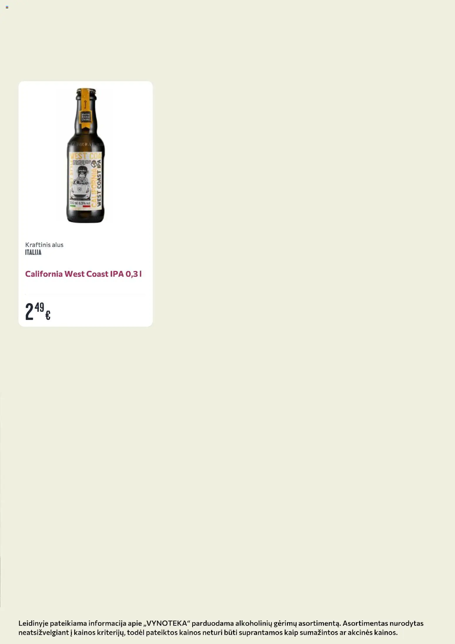 VYNOTEKA akcijos nuo 2026.09.21 | Puslapis: 23 | Prekių: Alus