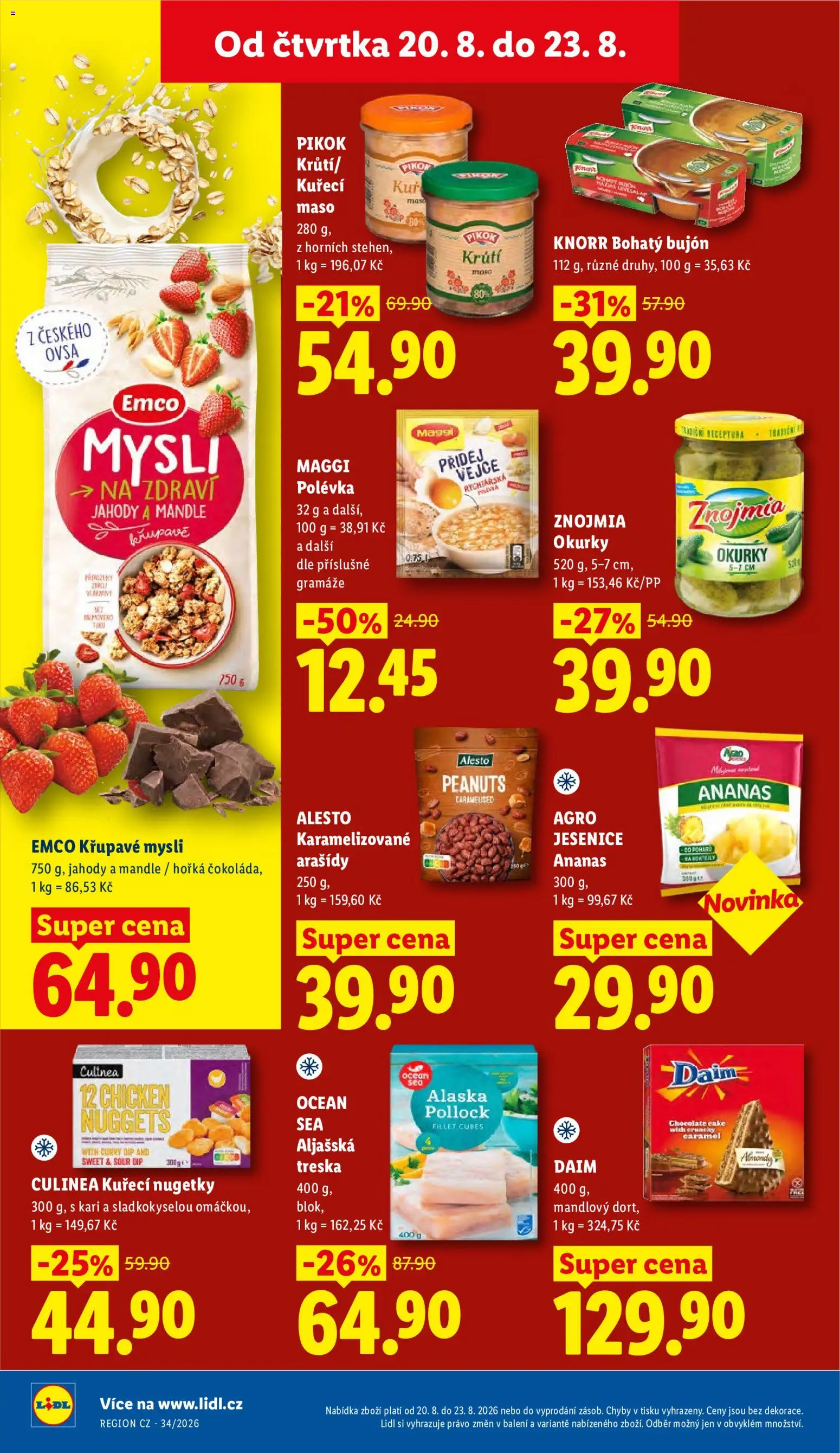 Lidl leták od 20.08.2026 | Strana: 24 | Produkty: Kuřecí maso, Kuřecí nugetky, Blok, Maso