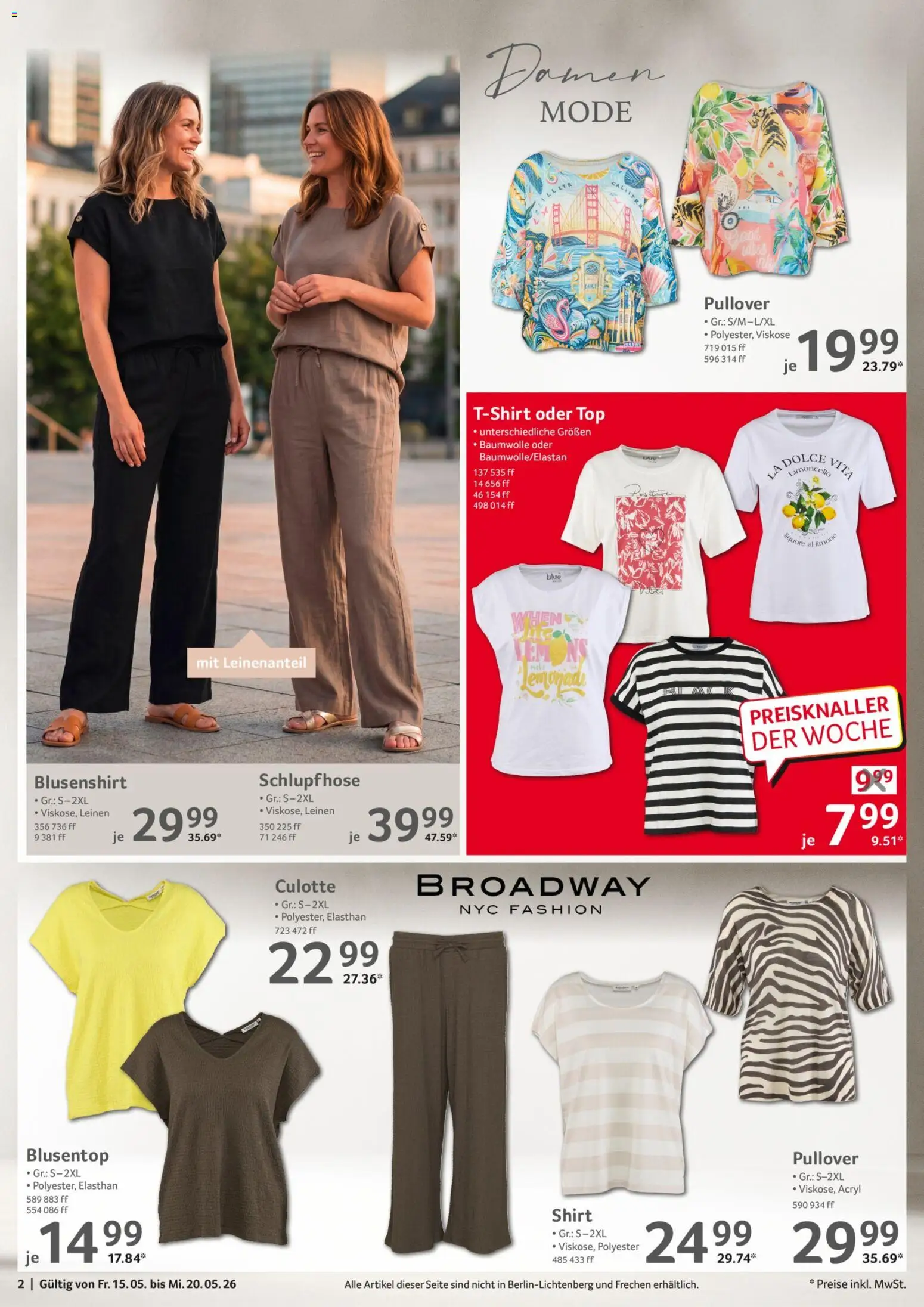 Selgros Non Food – gültig ab 15.05.2026 | Seite: 2 | Produkte: Shirt, Top, Pullover, Limoncello