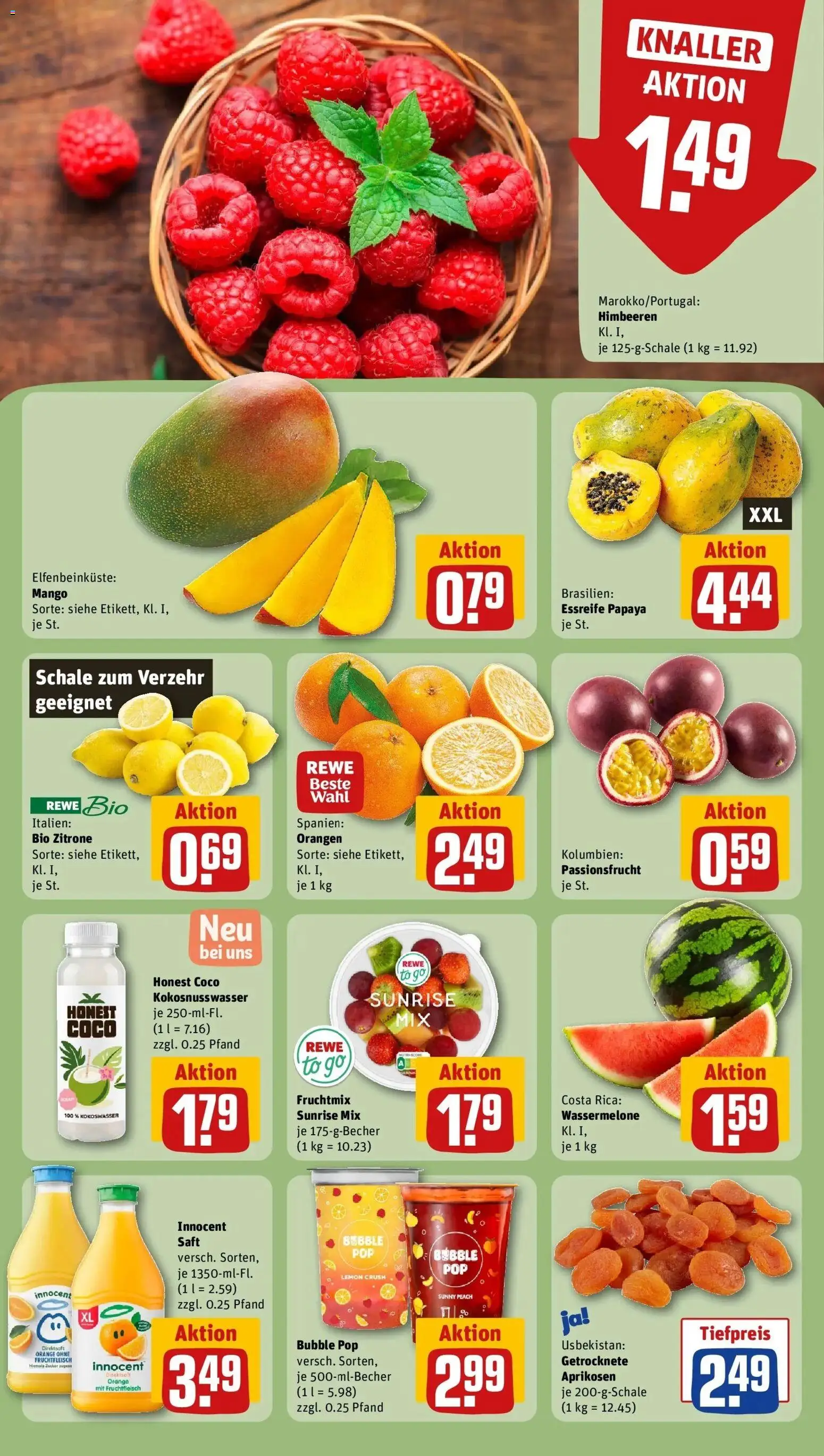 Rewe Prospekt Rostock	 – gültig ab 27.04.2026 | Seite: 6 | Produkte: Orangen, Zucker, Zitrone, Mango