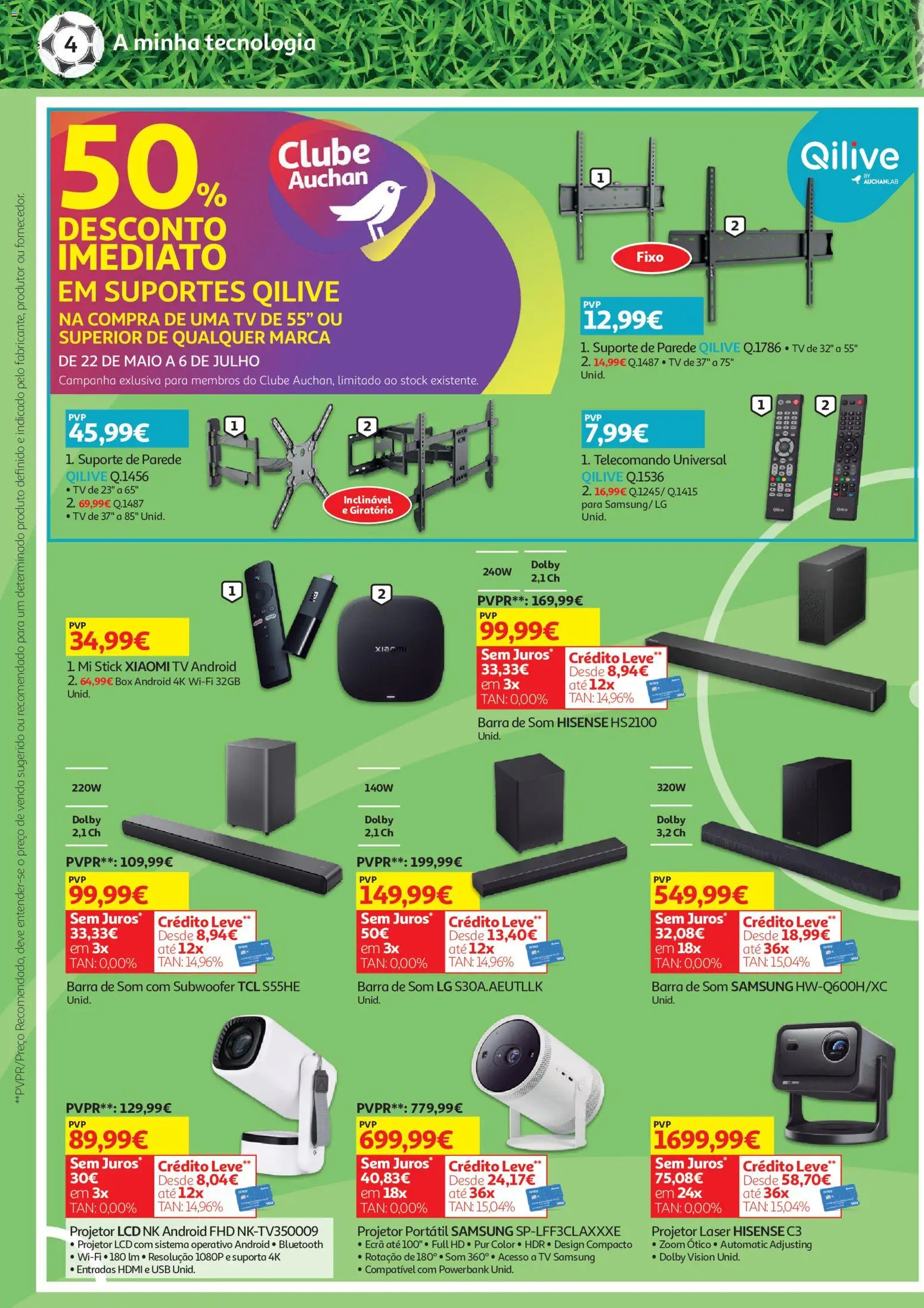 Auchan - Tecno Mundial │ válido de 16.06.2026 | Página: 4 | Produtos: USB, Projetor