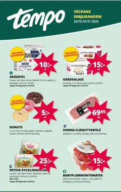 Tempo erbjudanden - Förhandsvisning av reklamblad från butik Tempo aktuell från 26/10/2026