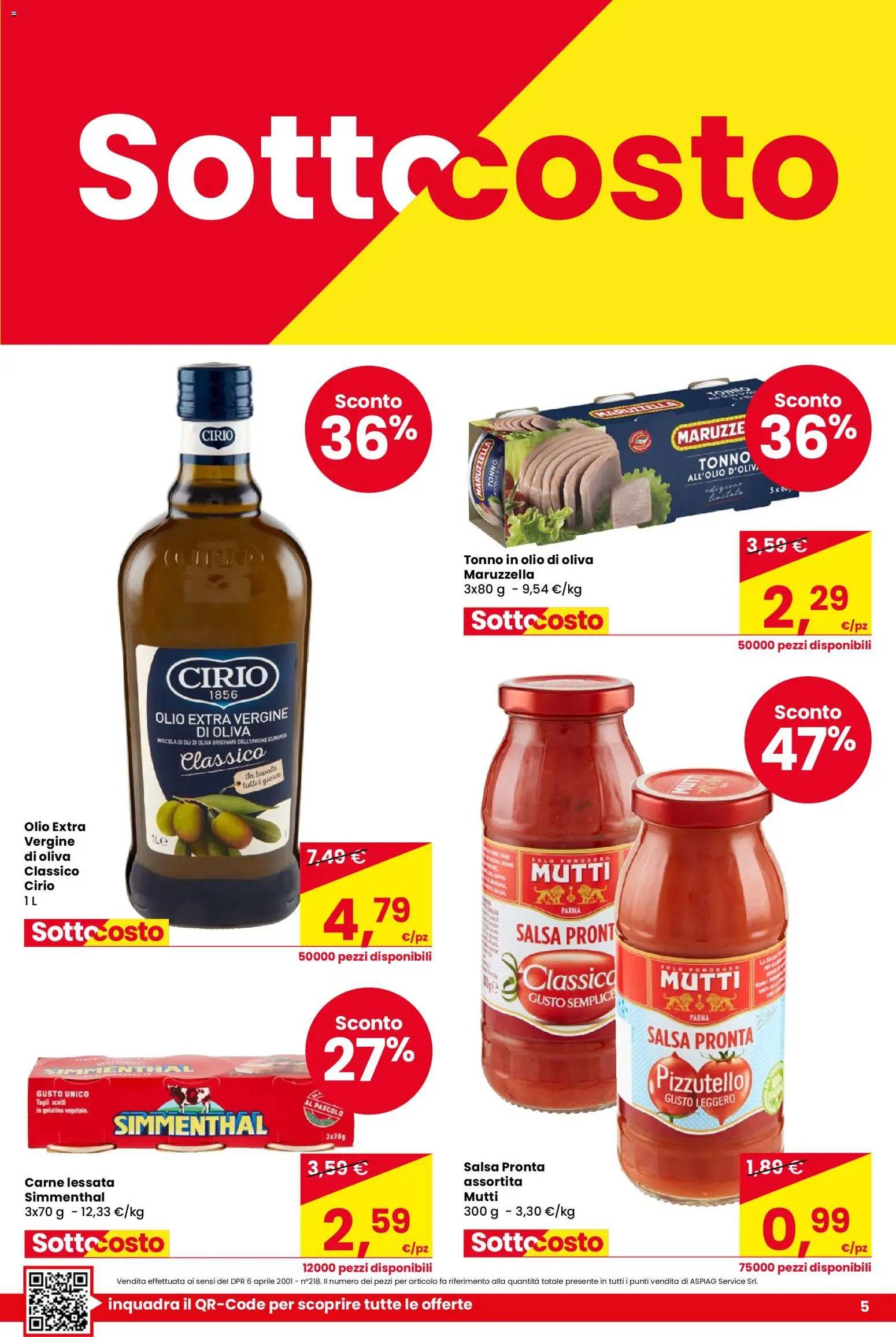 Volantino Despar del 14.05.2026 | Pagina: 5 | Prodotti: Salsa, Tonno, Olio extra vergine, Olio di Oliva