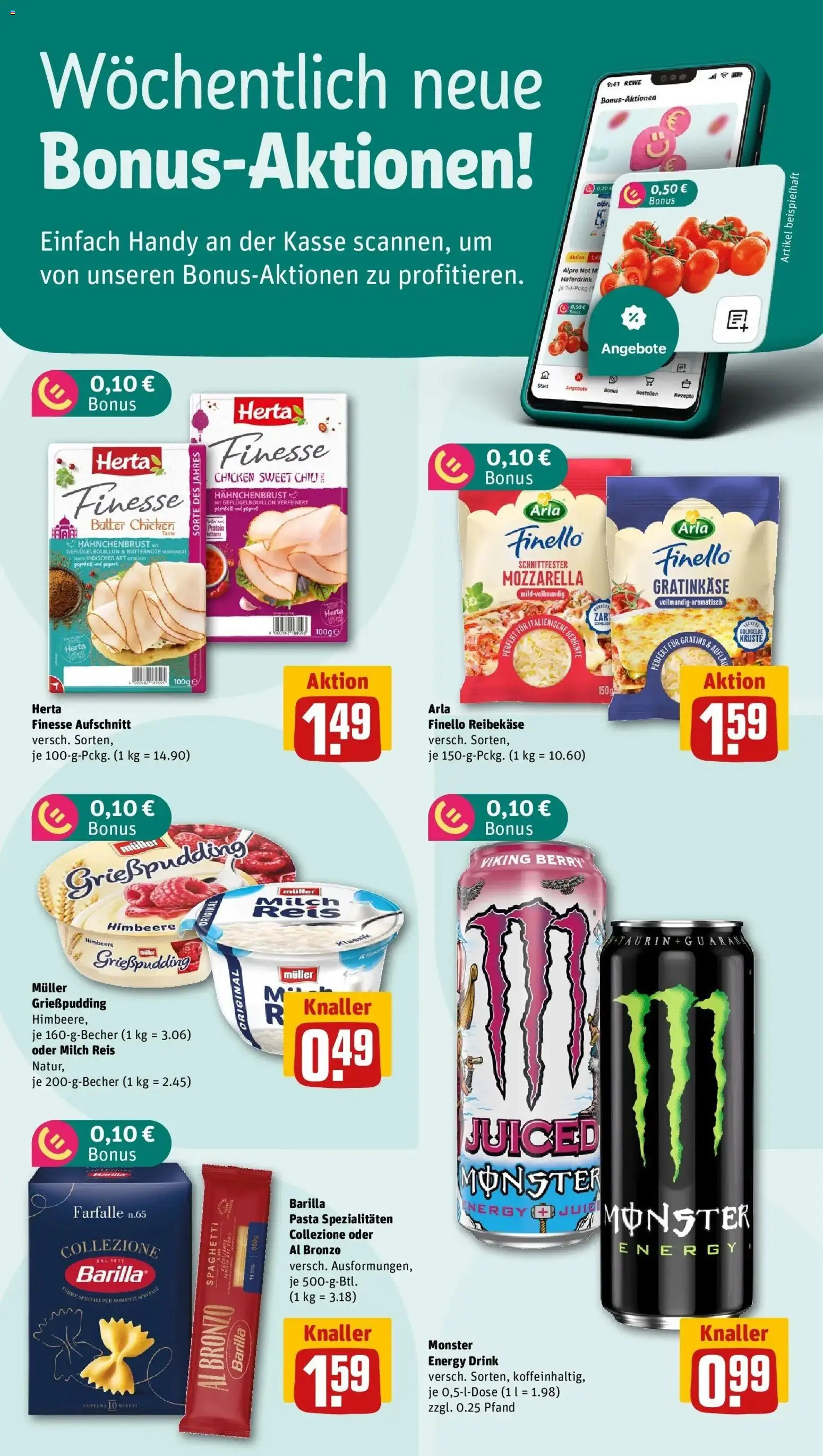 REWE Prospekt ab 26.10.2026 zum Blättern » Angebote | Seite: 2 | Produkte: Spezialitäten, Pasta, Reibekase, Herta finesse