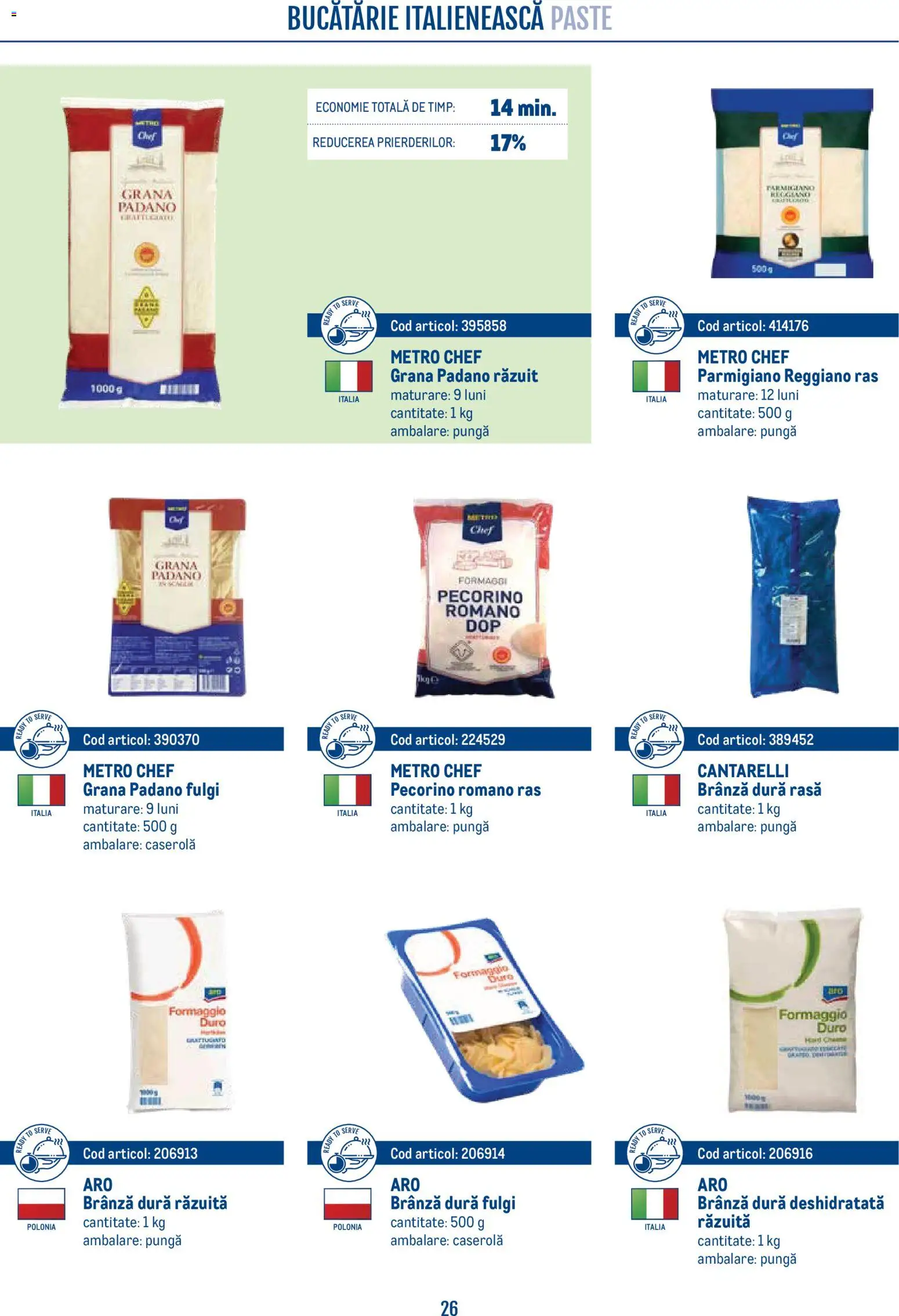 Noul catalog Metro – valabil de la 21.04.2026 | Pagină: 26 | Produse: Caserola, Bucătărie, Paste, Fulgi
