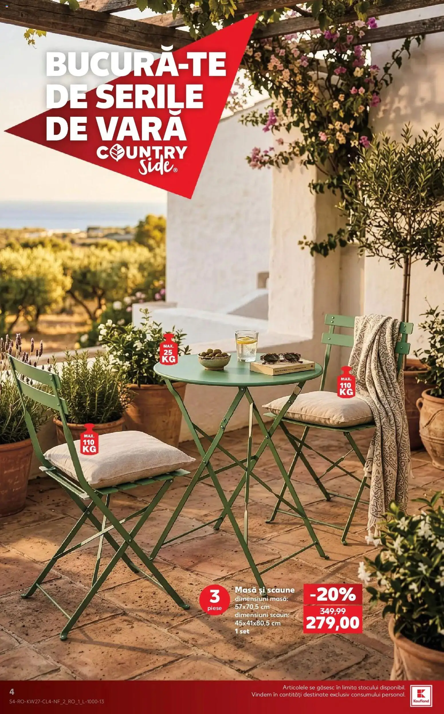 Noul catalog Kaufland – valabil de la 01.07.2026 | Pagină: 4 | Produse: Masă, Scaun