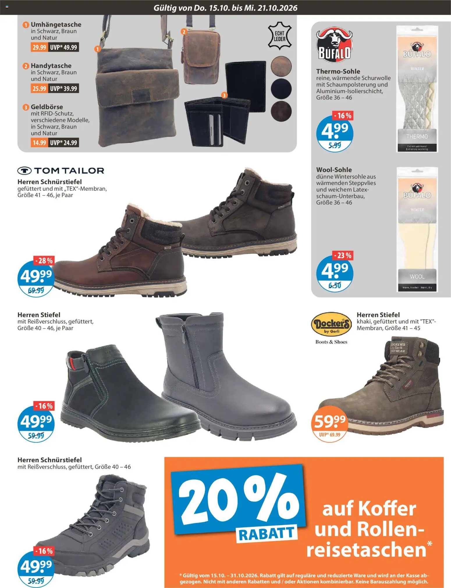 V-Markt Angebote – gültig ab 15.10.2026 | Seite: 17 | Produkte: Stiefel, Koffer