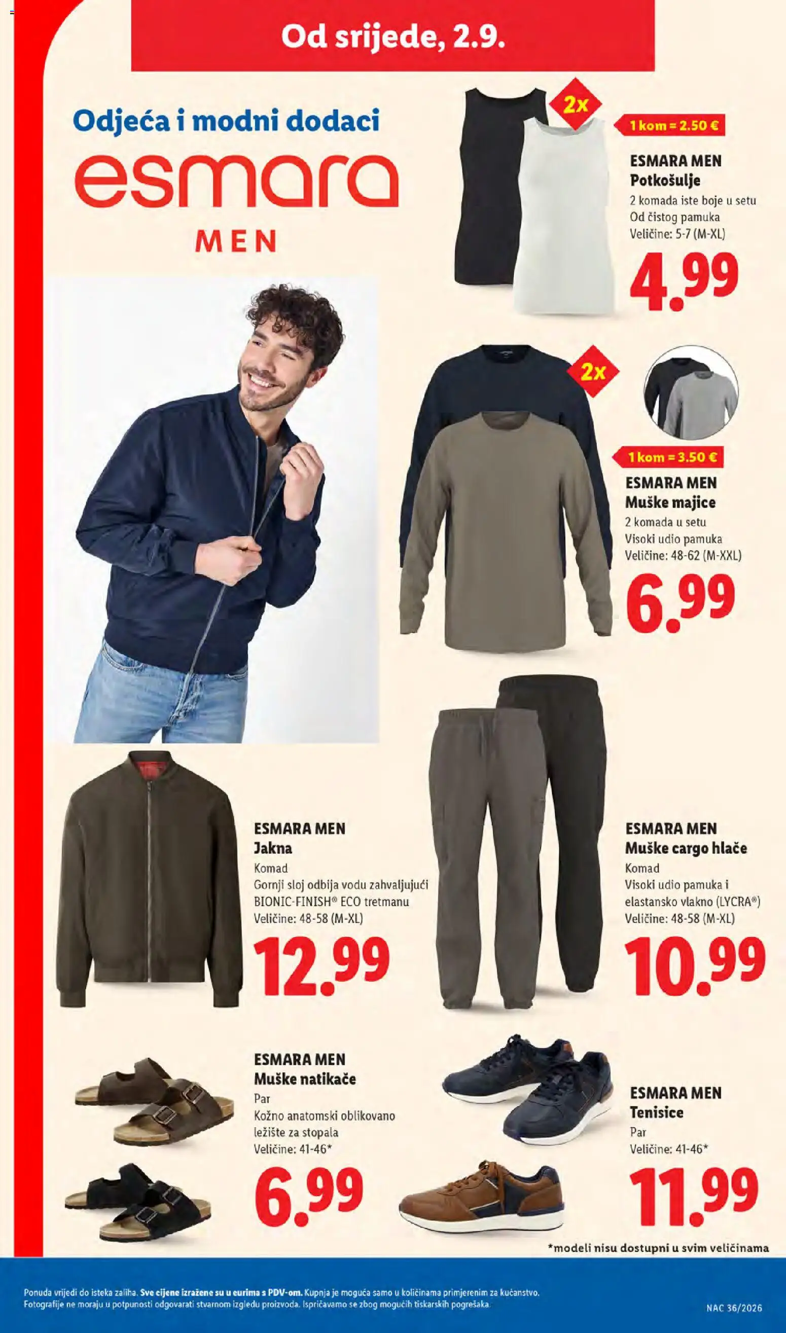 Lidl katalog | vrijedi od 31.08.2026 | Stranica: 41 | Proizvodi: Natikače, Odjeća, Jakna, Hlače