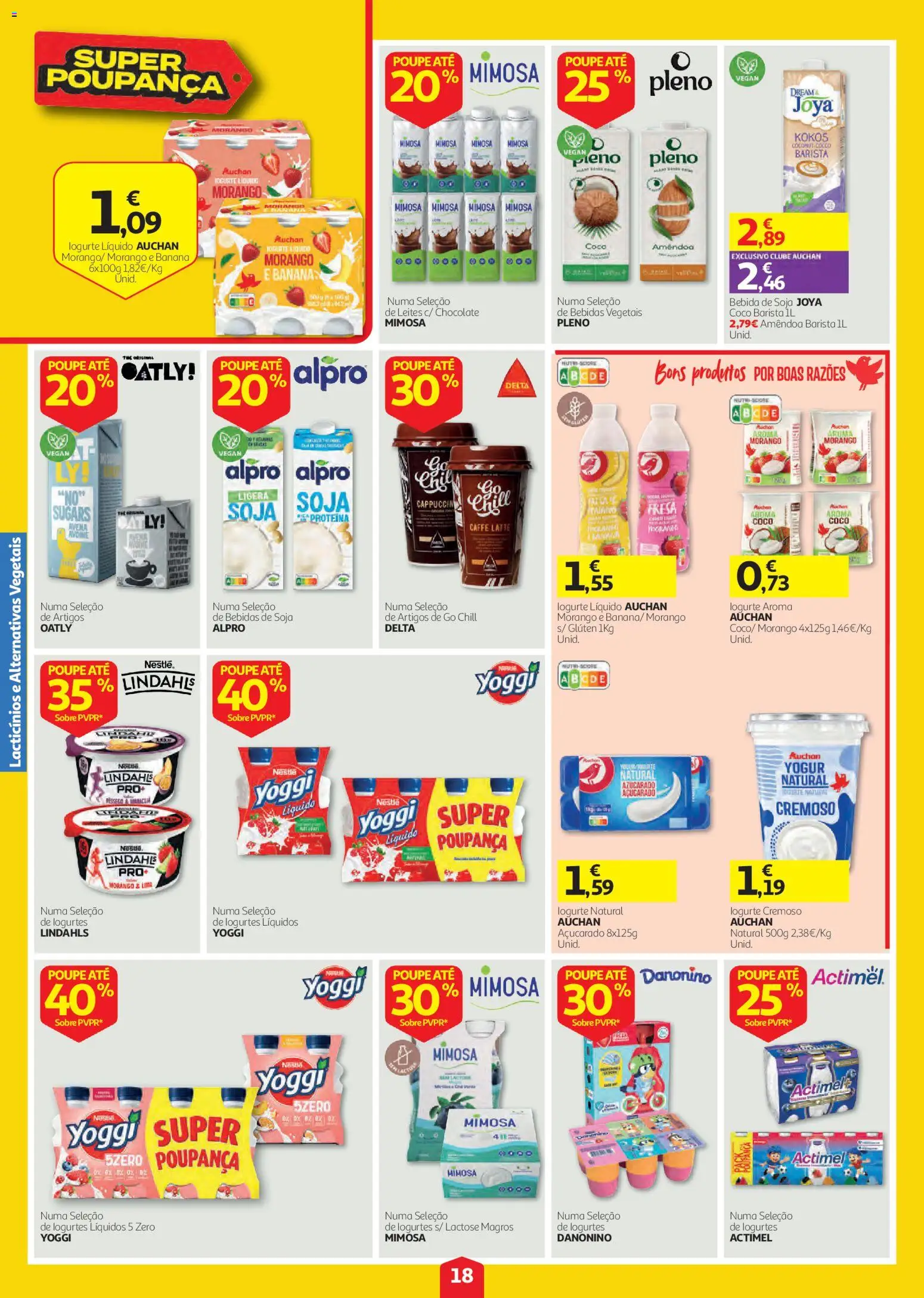 Auchan folheto │ válido de 20/08/2026 | Página: 18 | Produtos: Banana, Nestlé, Bebidas vegetais, Proteina