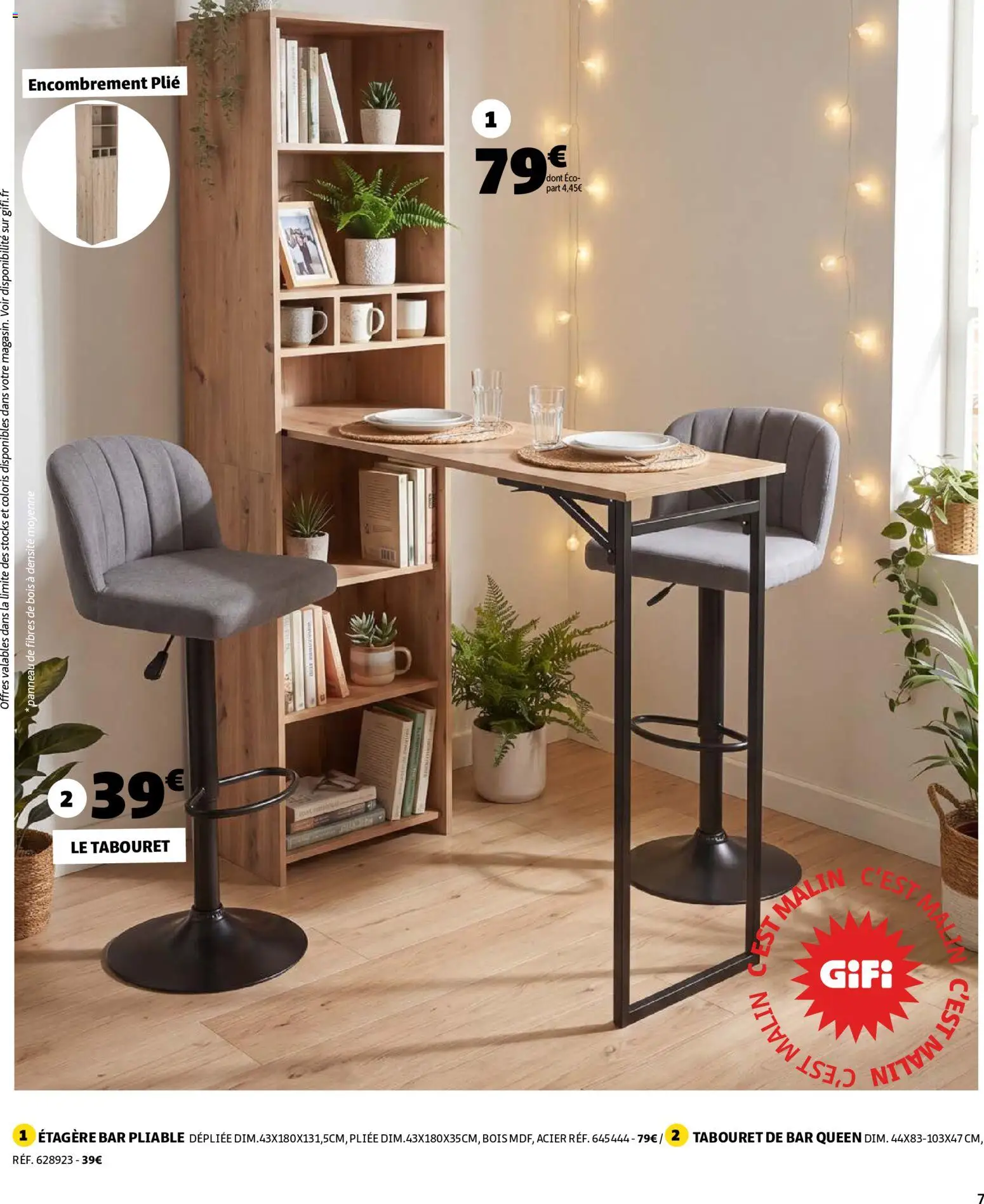 {H1} | Page: 7 | Produits: Le tabouret, Étagère, Tabouret de bar
