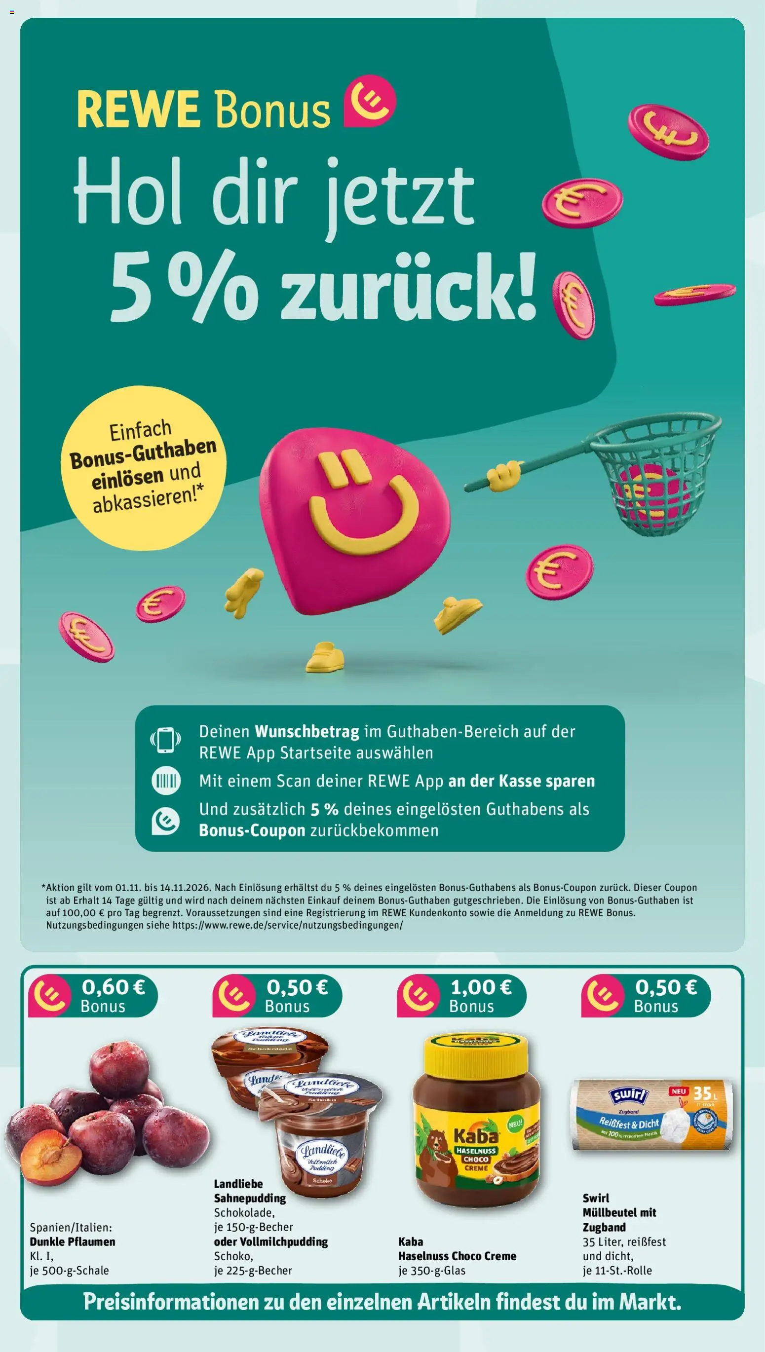 Rewe ihr Kaufpark Prospekt – gültig ab 02.11.2026 | Seite: 3 | Produkte: Pflaumen, Schokolade, Creme