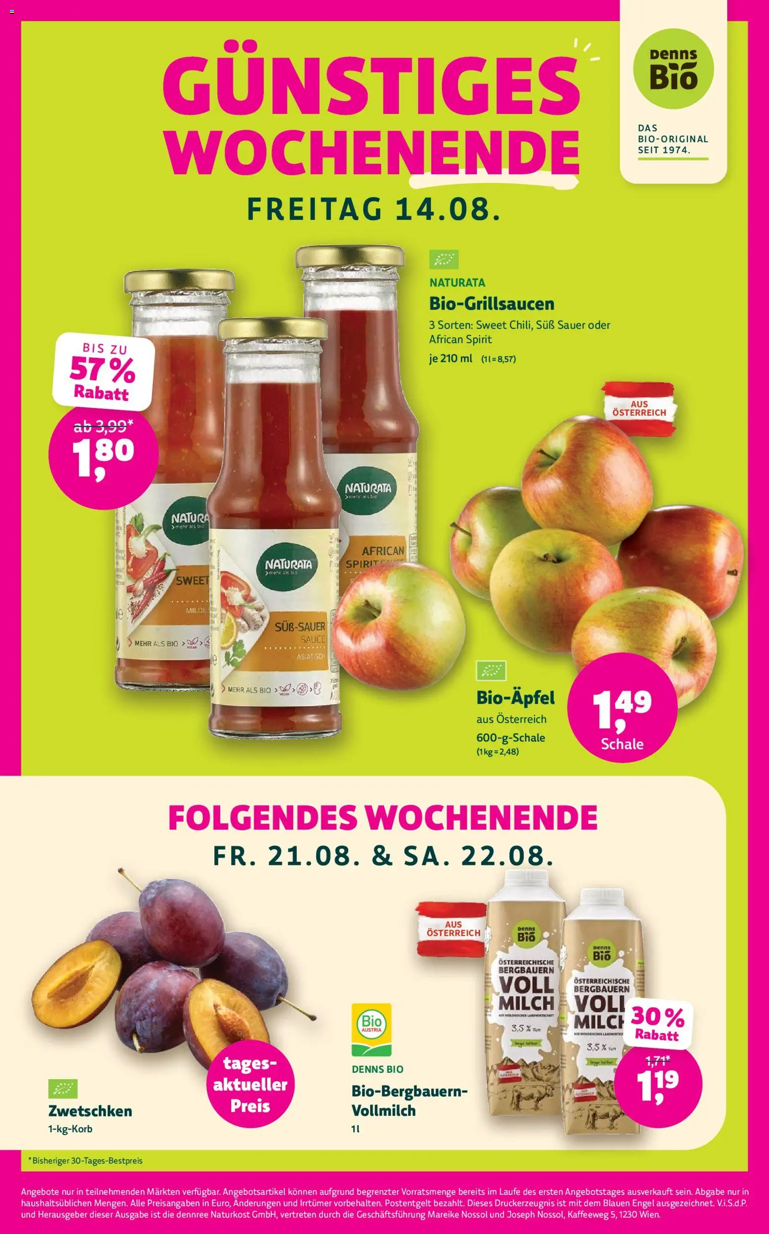 Denns BioMarkt Angebote gültig ab 12.08.2026 | Seite: 4 | Produkte: Vollmilch, Milch