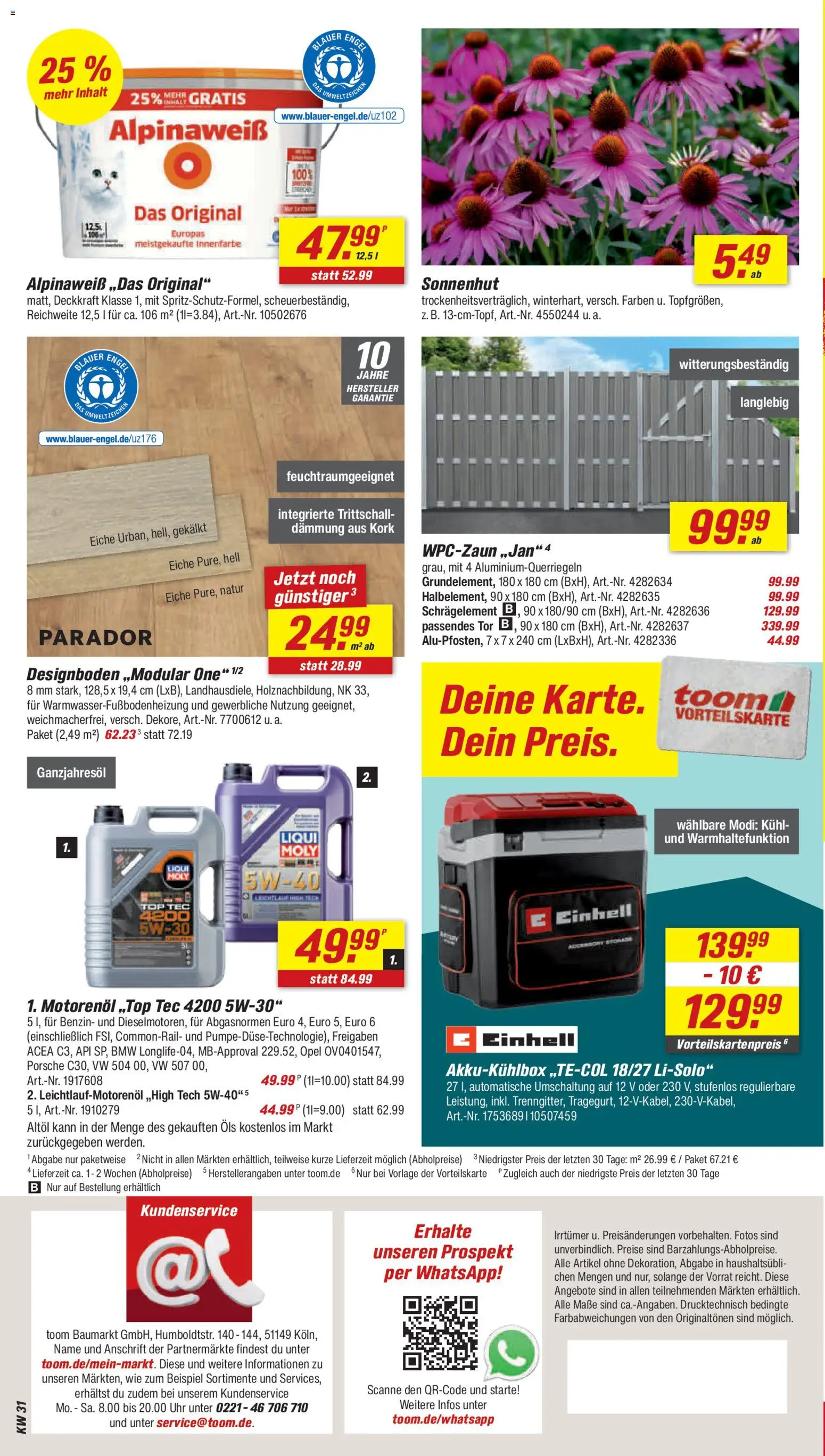 Toom Baumarkt Prospekt – gültig ab 25.07.2026 | Seite: 18 | Produkte: Top, Uhr
