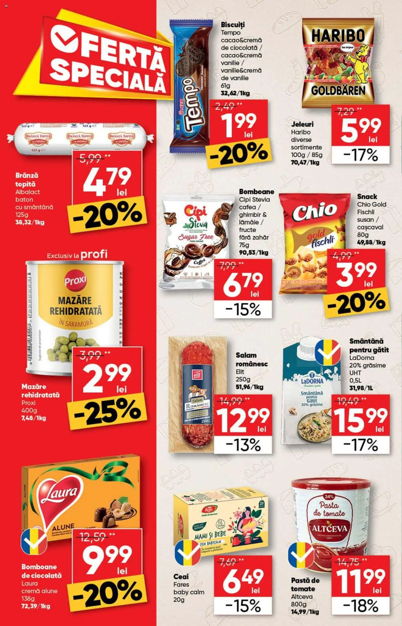 Noul catalog Profi – valabil de la 08.07.2026 | Pagină: 12 | Produse: Ciocolată, Paste, Biscuiți, Lămâie