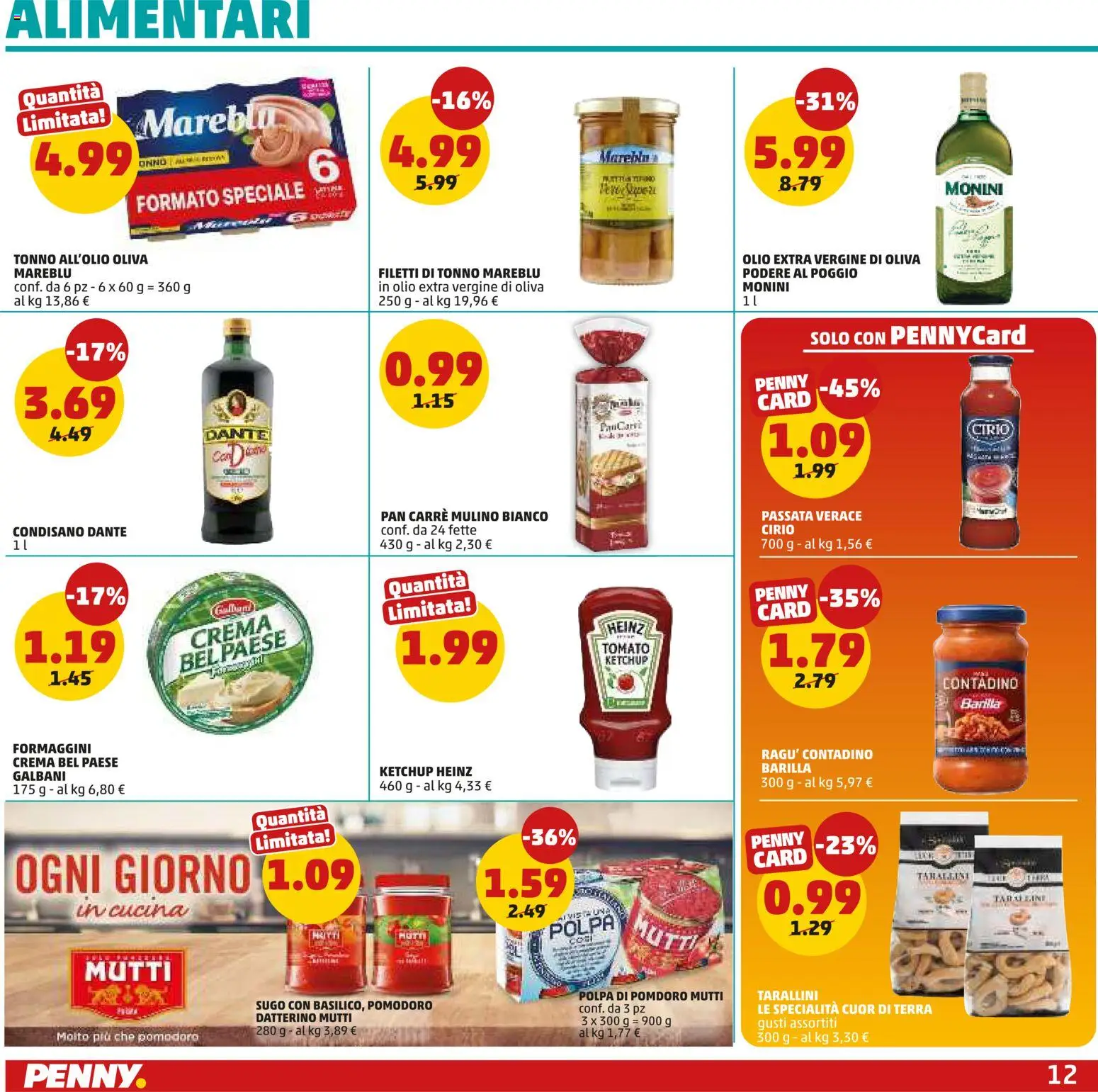 Volantino PENNY del 22/10/2026 | Pagina: 12 | Prodotti: Ketchup, Olio, Sugo, Specialità