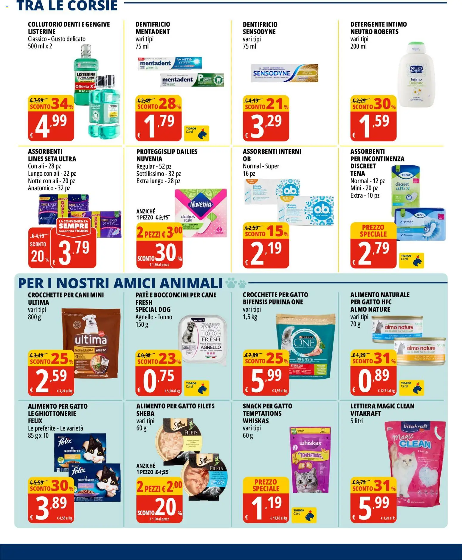 Volantino Tigros del 03.06.2026 | Pagina: 23 | Prodotti: Petto di Pollo, Paté, Detergente intimo, Intimo