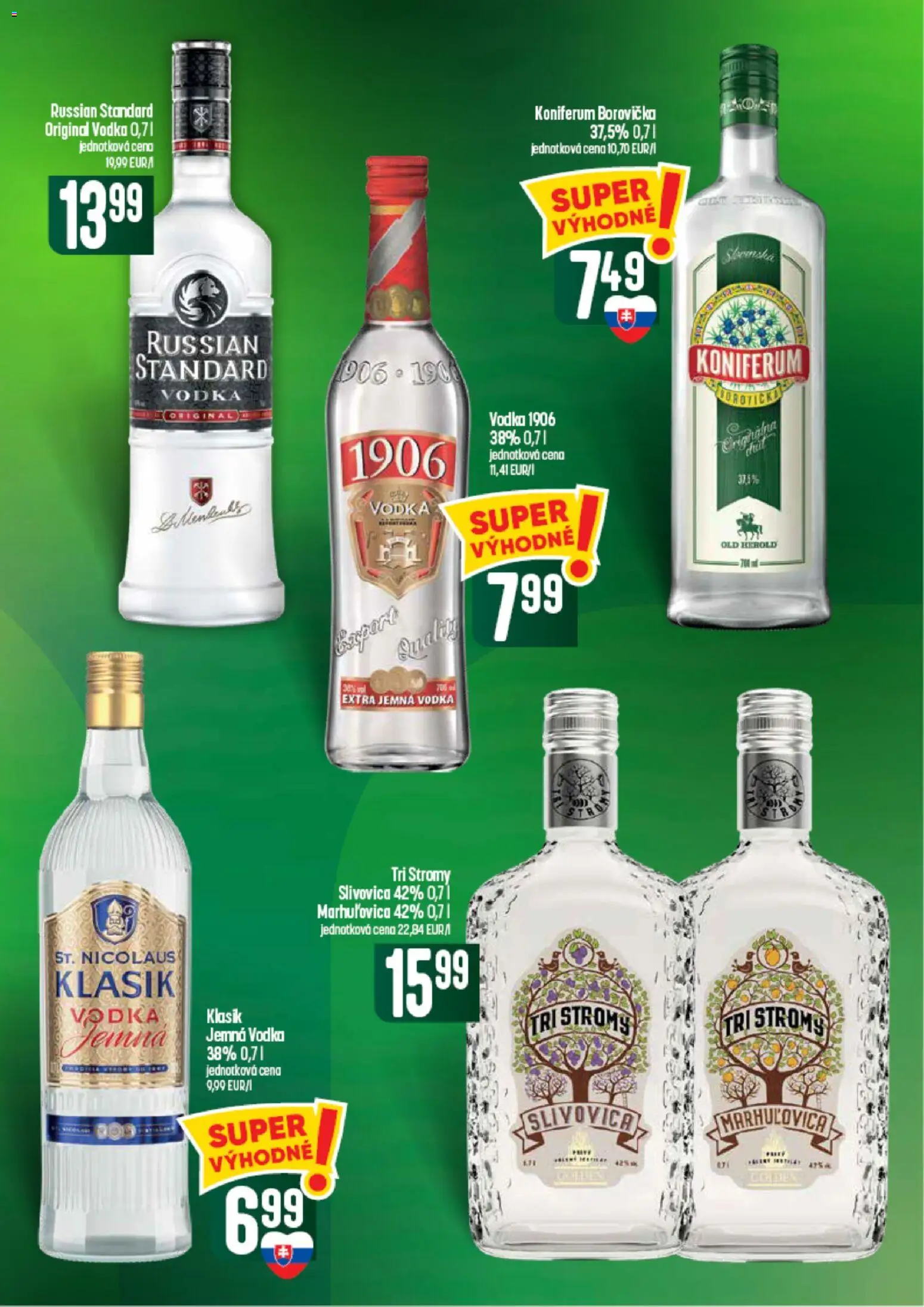 Nové COOP Jednota akcie – leták je platný od 10.09.2026 | Strana: 55 | Produkty: Russian Standard, Borovička, Koniferum, Slivovica