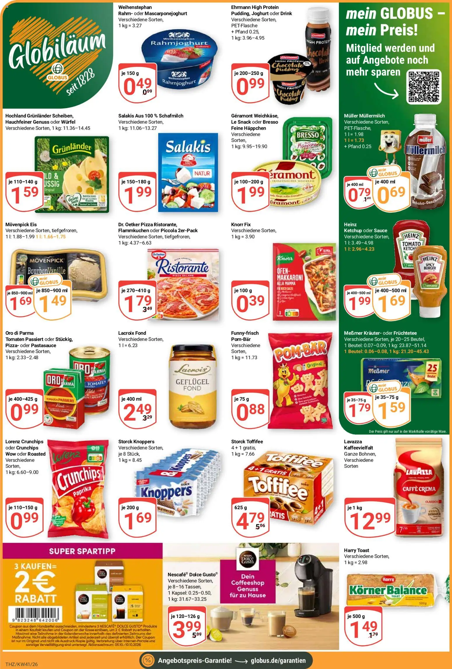 Globus Prospekt Theißen – gültig ab 05.10.2026 | Seite: 2 | Produkte: Ristorante, Tomaten, Paprika, Pizza