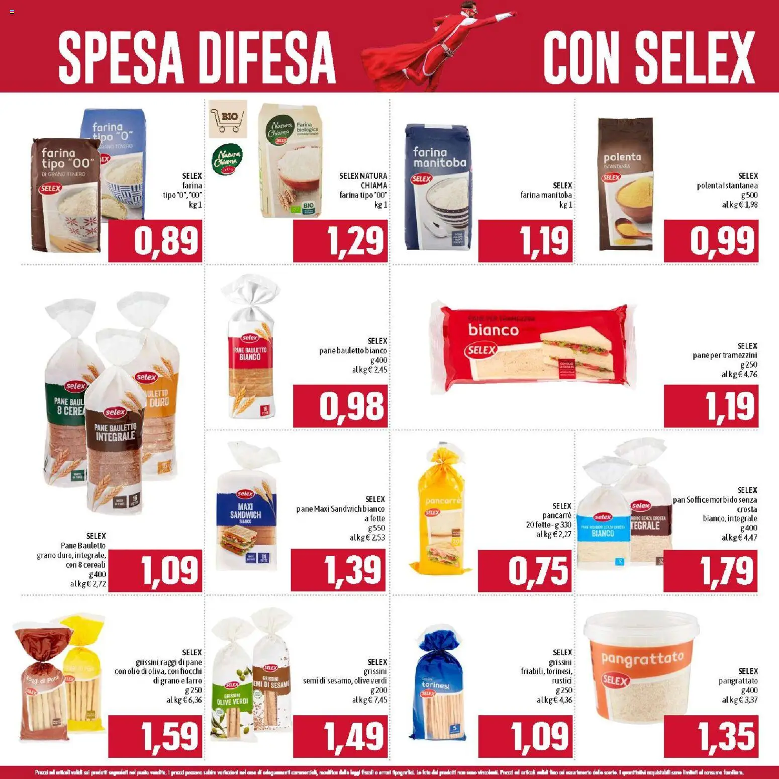 Volantino Famila del 01.02.2026 | Pagina: 8 | Prodotti: Pane, Fiocchi, Olio, Grissini