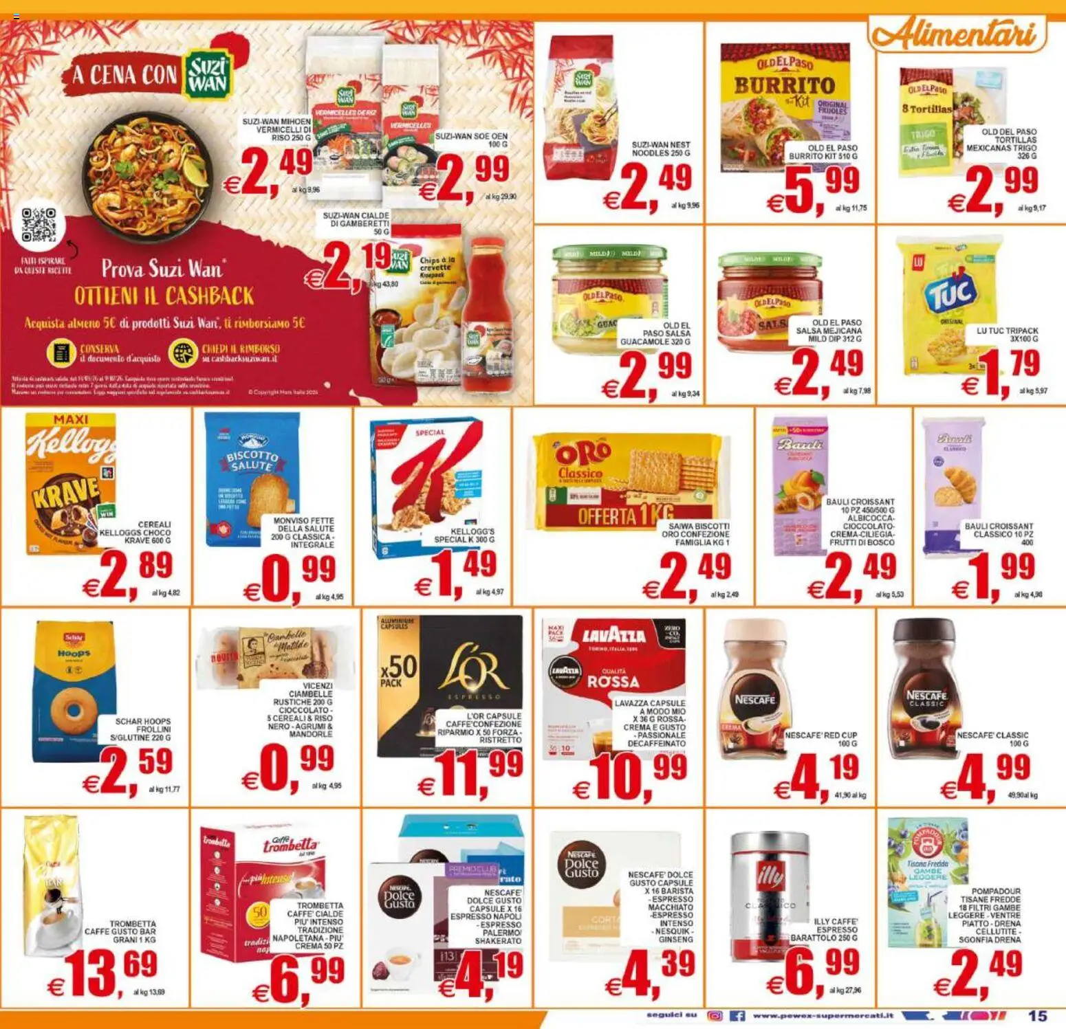 Volantino Pewex del 29.05.2026 | Pagina: 15 | Prodotti: Ciambelle, Riso, Cereali, Croissant