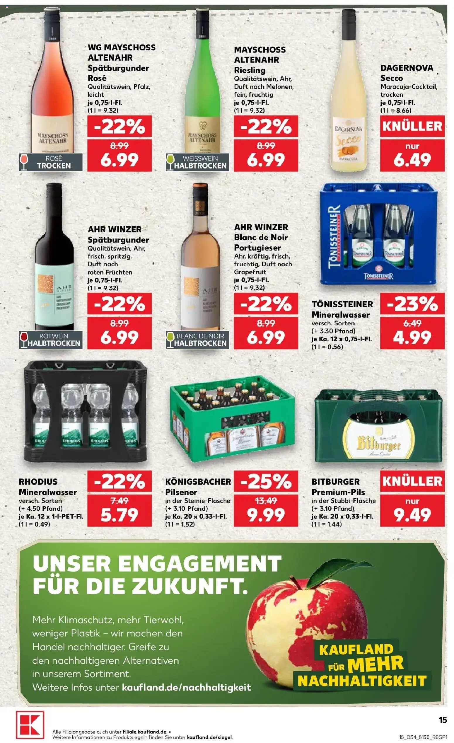 Prospekt Kaufland ab 20.08.2026 » Angebote Online zum Blättern | Seite: 15 | Produkte: Weißwein, Rotwein, Duft, Grapefruit