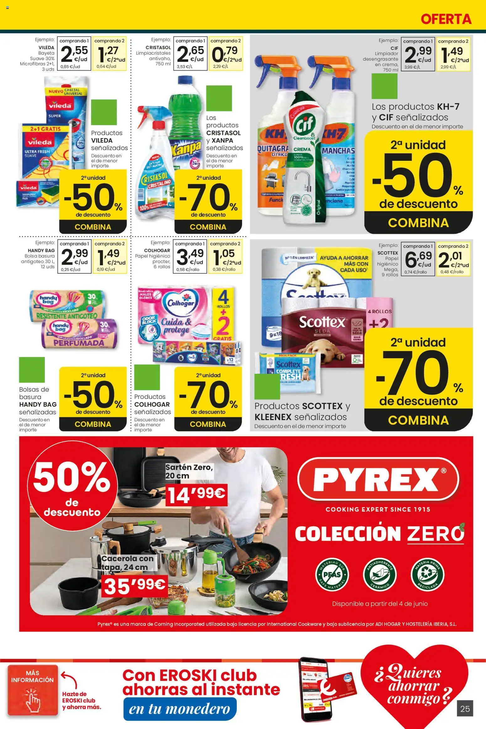 Eroski Ofertones de verano │ válido desde el 28.05.2026 | Página: 25 | Productos: Aceite, Chocolate, Papel higienico, Bolsa