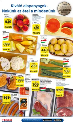 Tesco Szupermarket akciós újság - amely érvényes a következő dátumtól: 11.06.2026 | Oldal: 2 | Termékek: Kacsacomb, Lecsópaprika, Grillkolbász, Kígyóuborka
