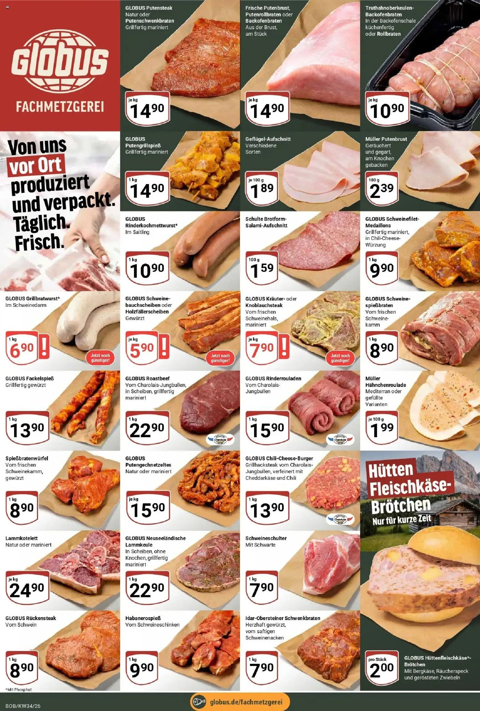 Globus Prospekt Bobenheim-Roxheim (ab 17.08.2026) » Angebote online | Seite: 9 | Produkte: Putenbrust, Lammkeule, Schweinefilet, Zwiebeln