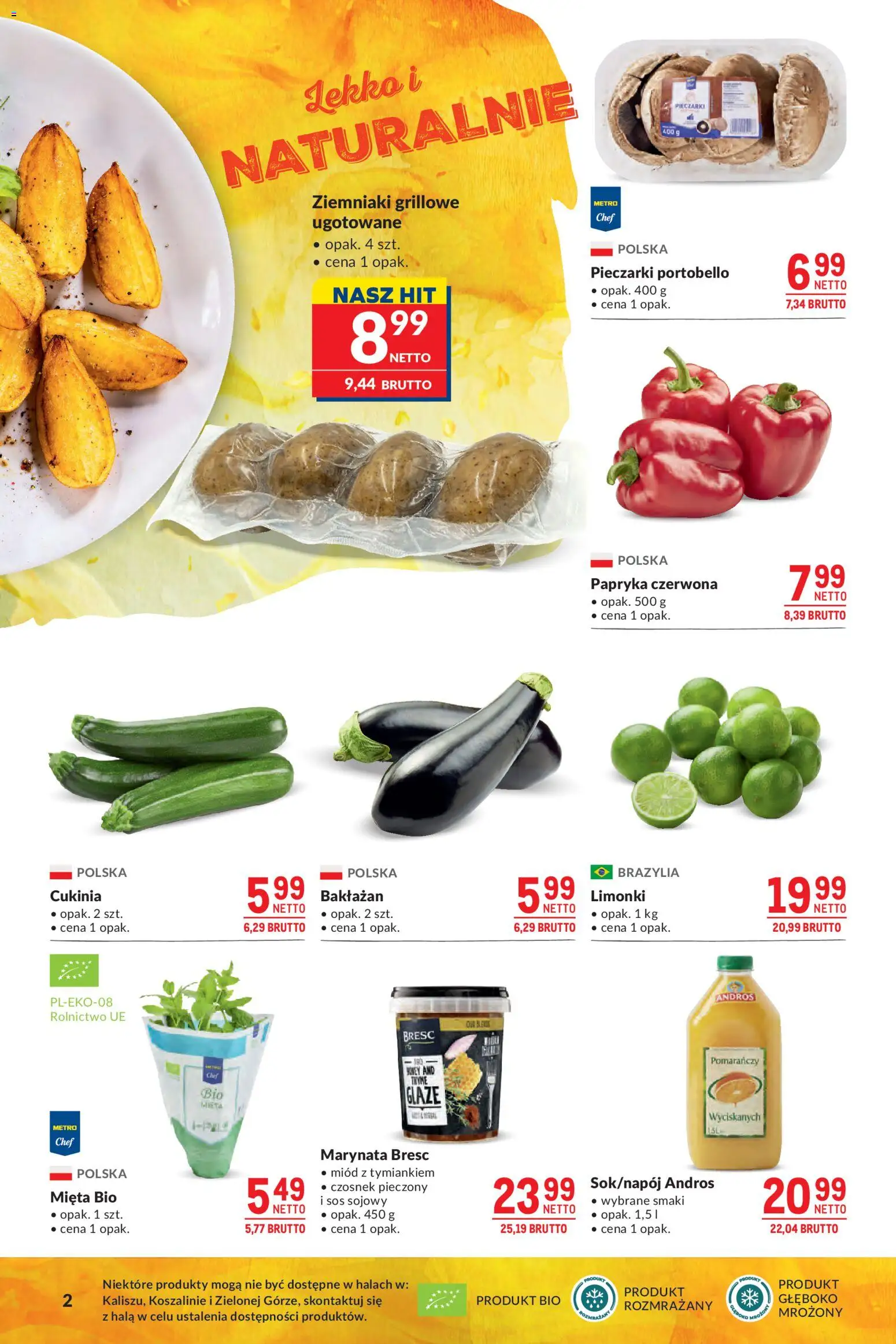Makro gazetka - Grill Ogród od 26.05.2026 | Strona: 2 | Produkty: Bakłażan, Pieczarki, Cukinia, Sos
