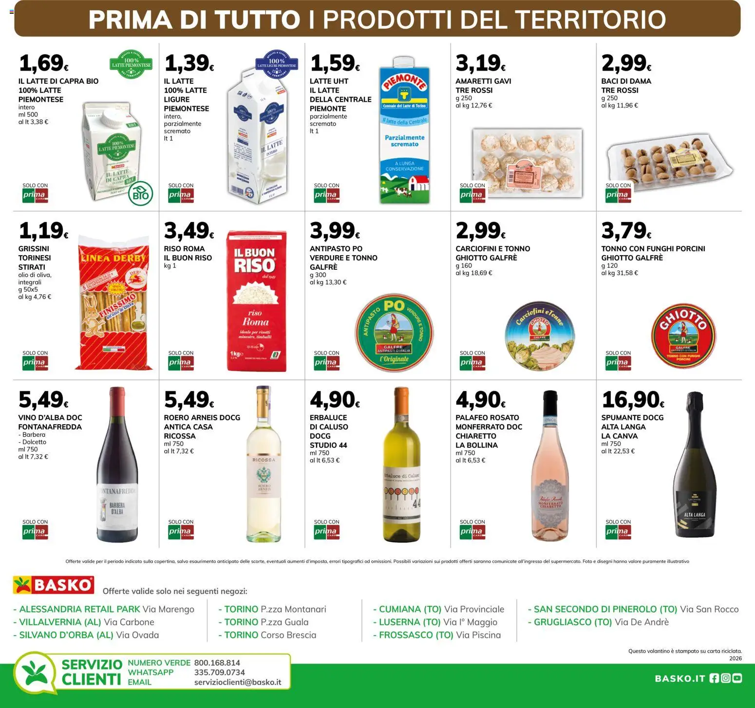 Volantino Basko del 14/07/2026 | Pagina: 4 | Prodotti: Vino, Piscina, Funghi, Spumante