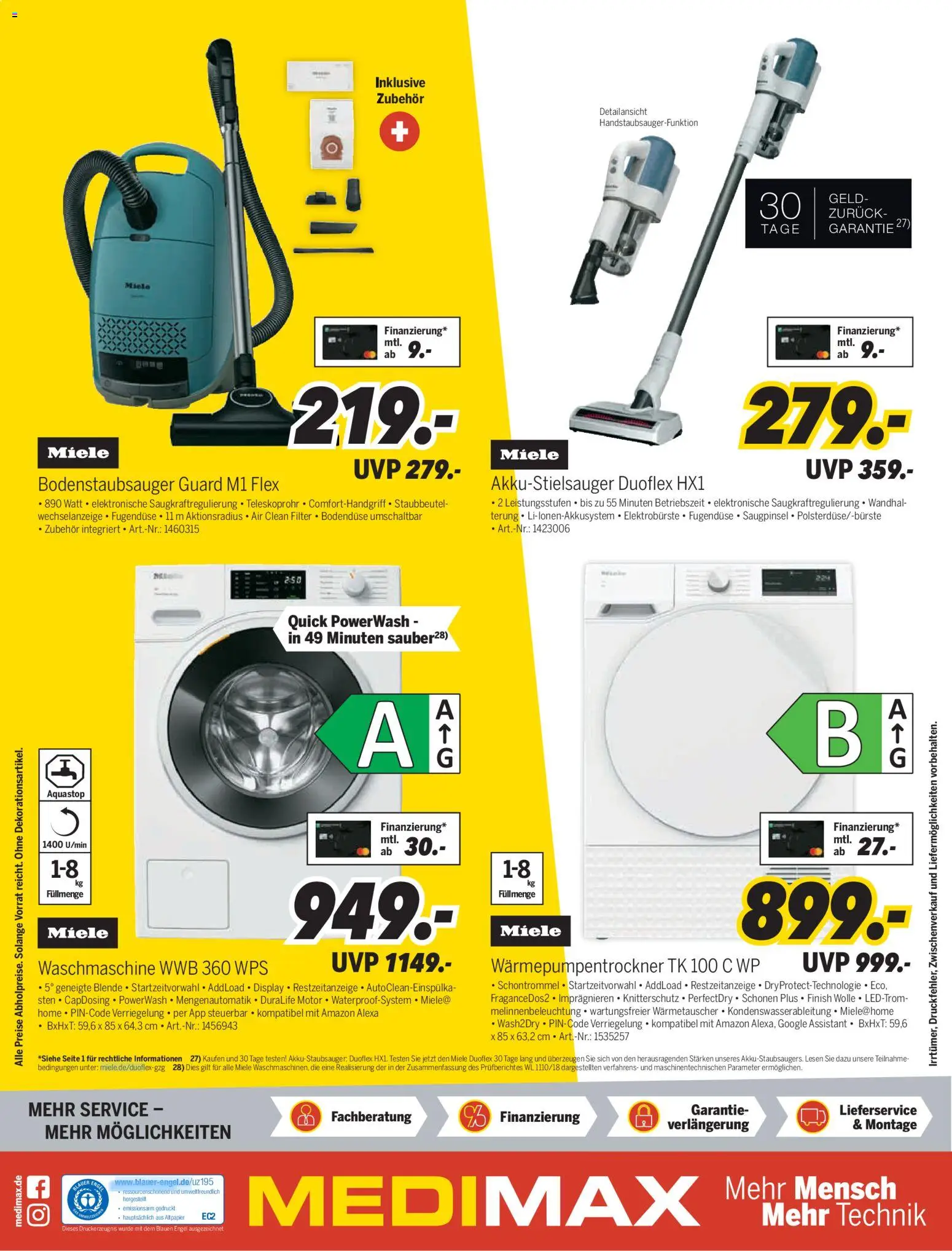 Medimax Prospekt – gültig ab 17.10.2026 | Seite: 8 | Produkte: Miele, Waschmaschine, Finish
