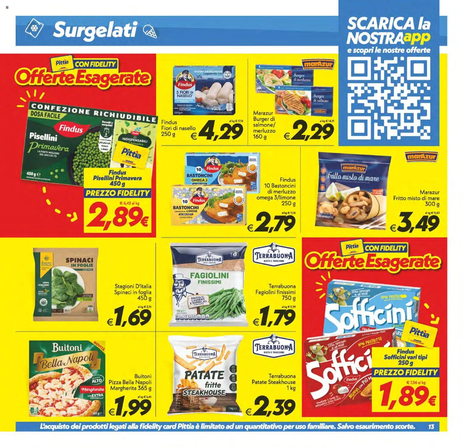 Volantino SuperConveniente del 09.06.2026 | Pagina: 13 | Prodotti: Pizza, Merluzzo, Mozzarella, Nasello