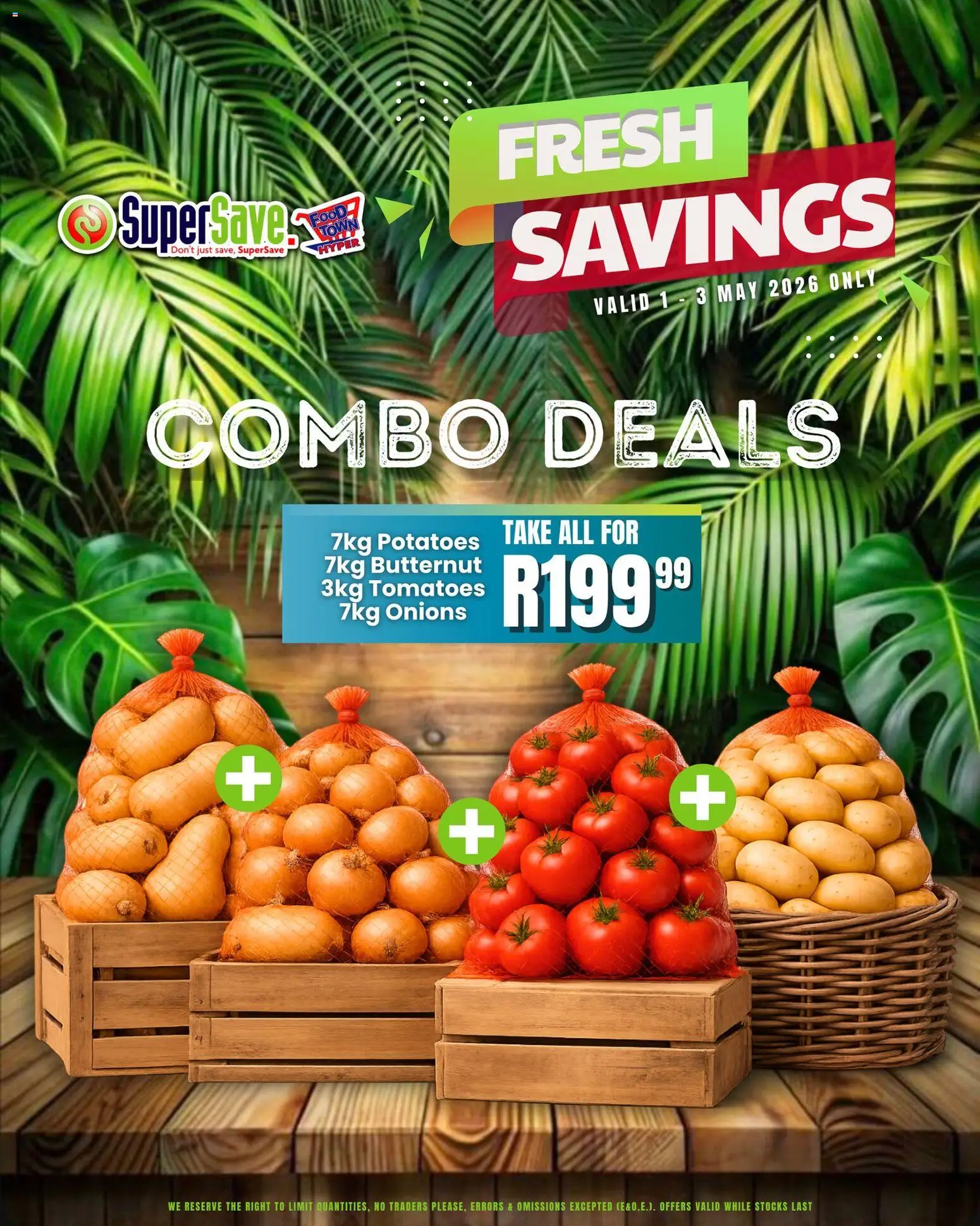 New Super Save catalogue – valid from 01.05.2026 | Page: 1 | Products: Tomatoes, Potatoes, Onions